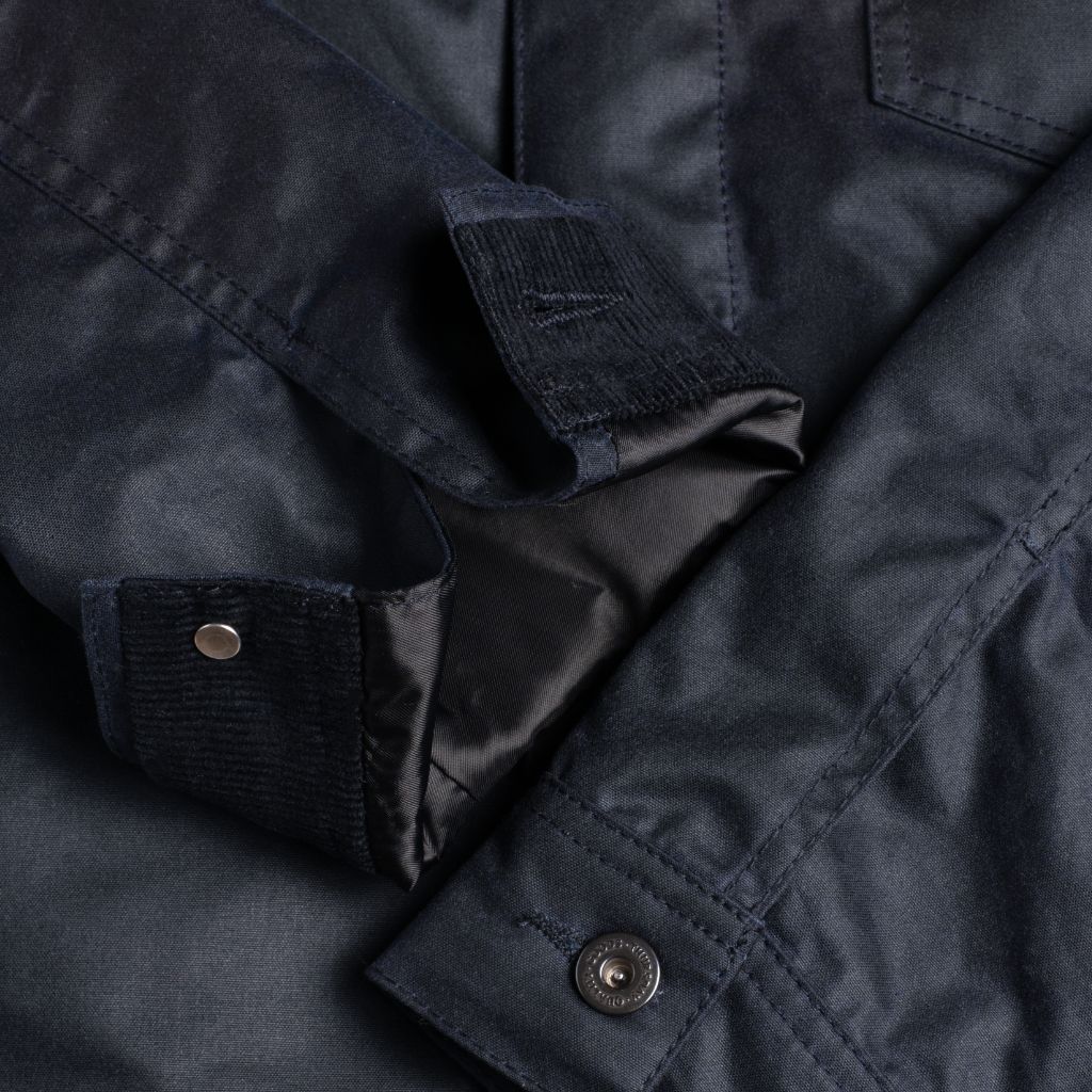 Waxed Canvas Field Jacket | Navy - Thursday Boots