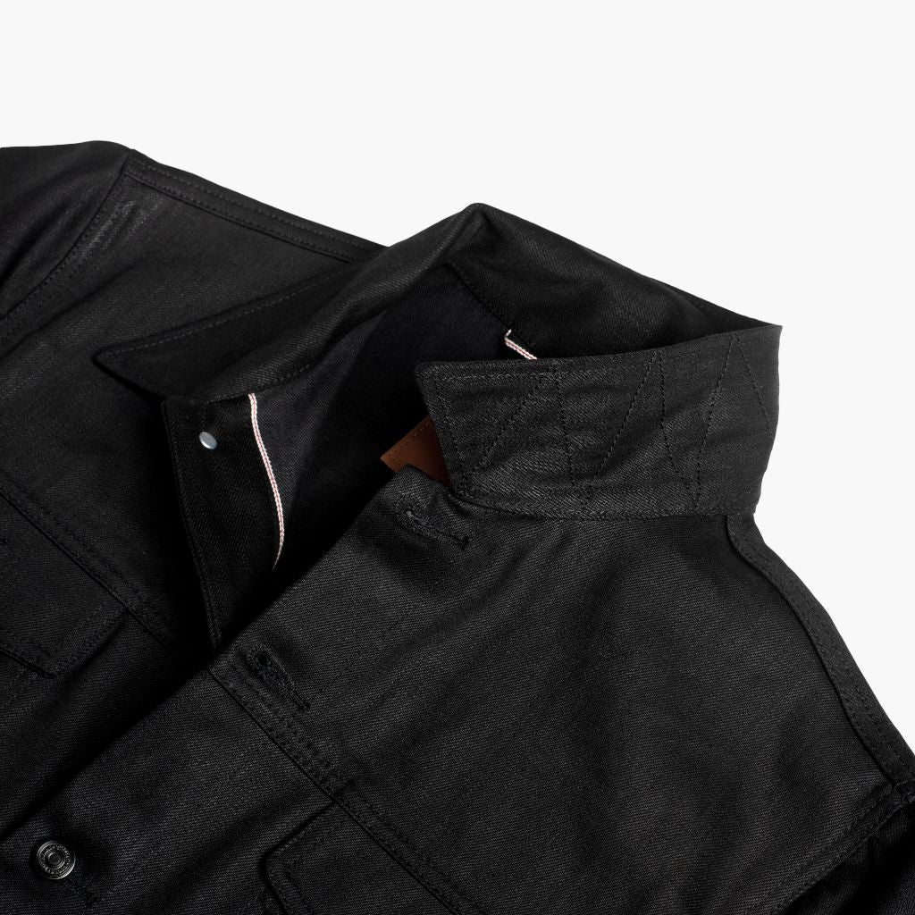 Selvedge Denim Trucker Jacket | Pitch Black - Thursday Boots