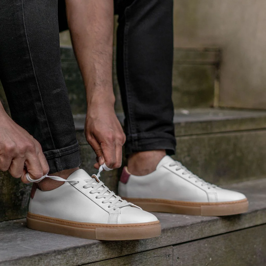 Legacy | White x Burgundy - Thursday Boots