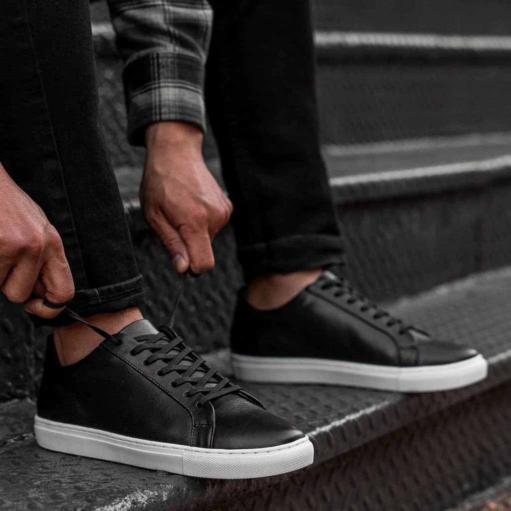 Premier Low Top | Black (Blind Eyelets) - Thursday Boots
