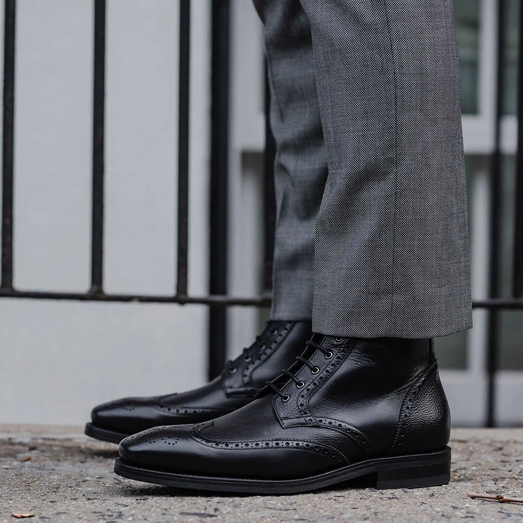 Wingtip | Black - Thursday Boots