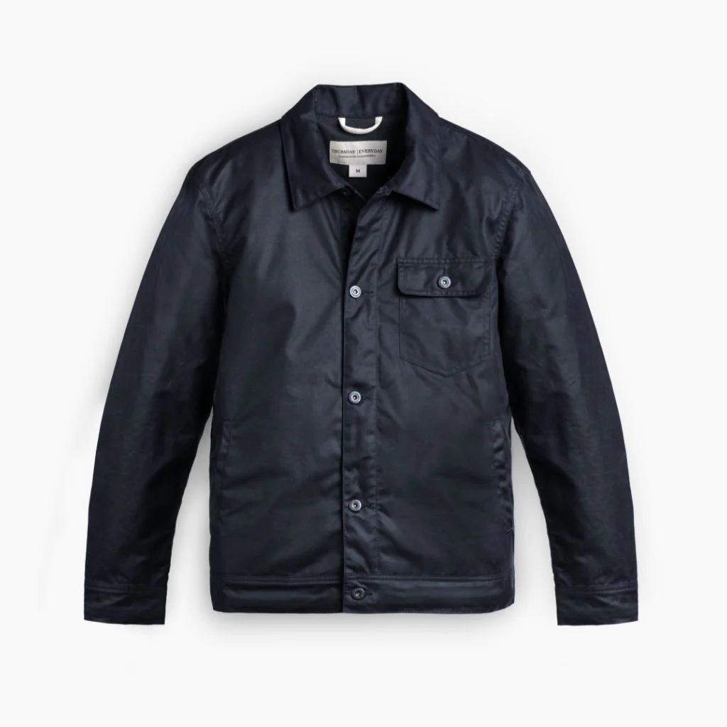 Waxed Canvas Field Jacket | Navy - Thursday Boots