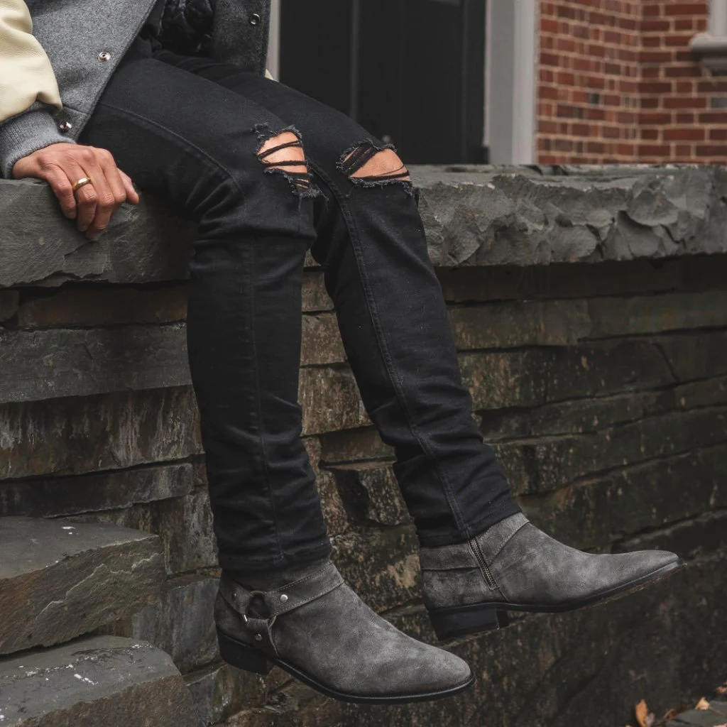 Harness | Grey Suede - Thursday Boots