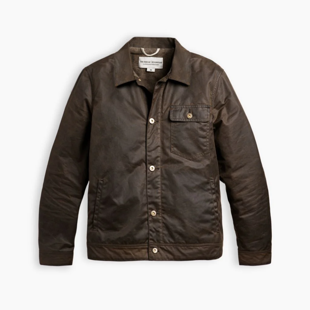 Waxed Canvas Field Jacket | Dark Olive - Thursday Boots