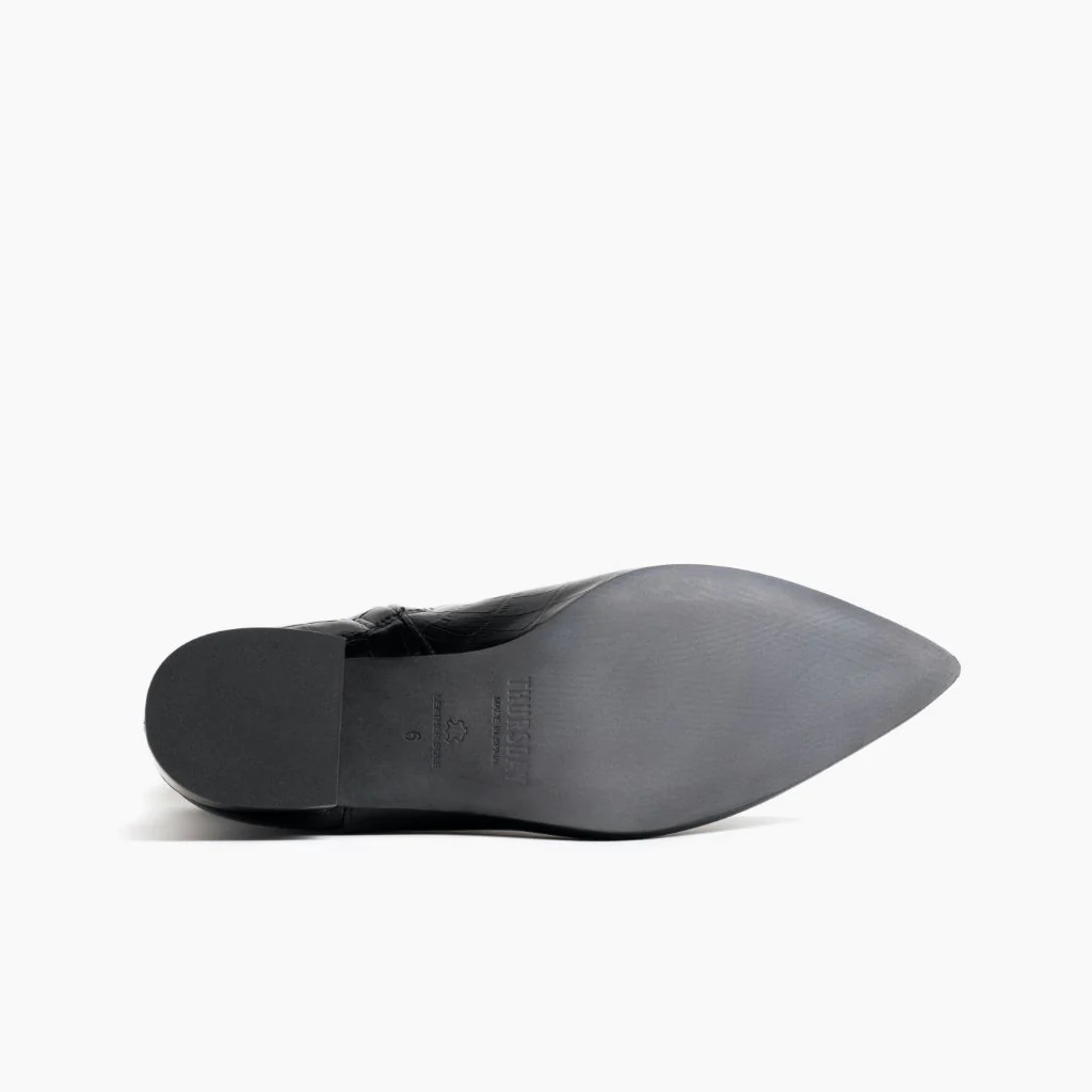 Luna | Black Croco - Thursday Boots