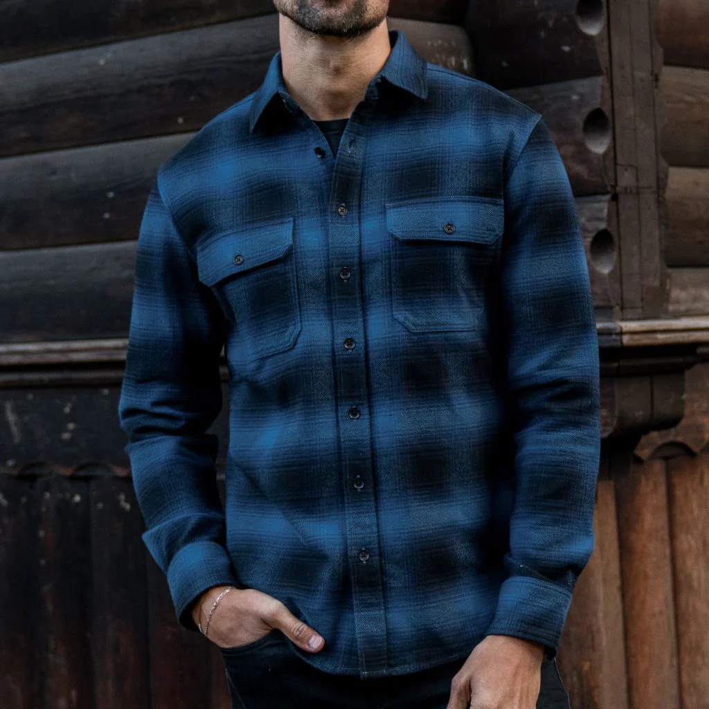 Summit Flannel Shirt | Navy - Thursday Boots