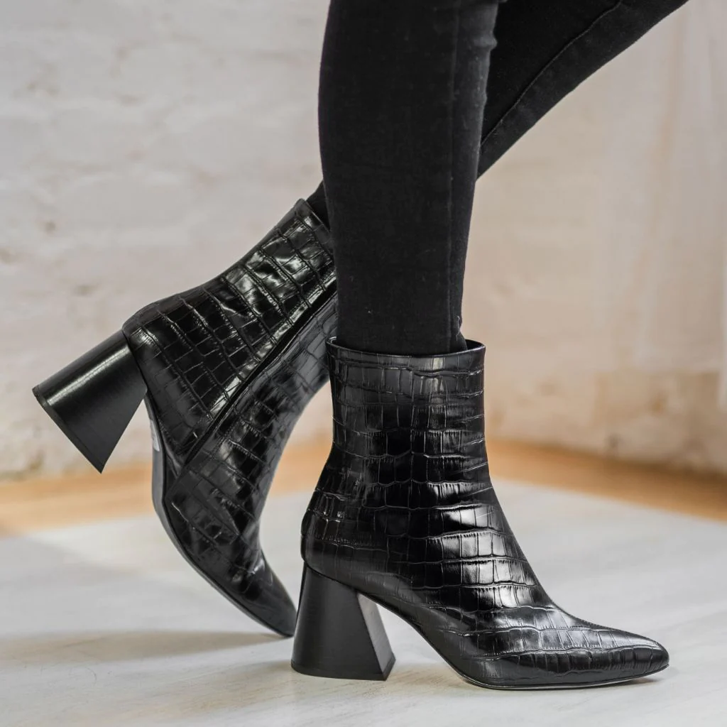 Heartbreaker | Black Croco - Thursday Boots