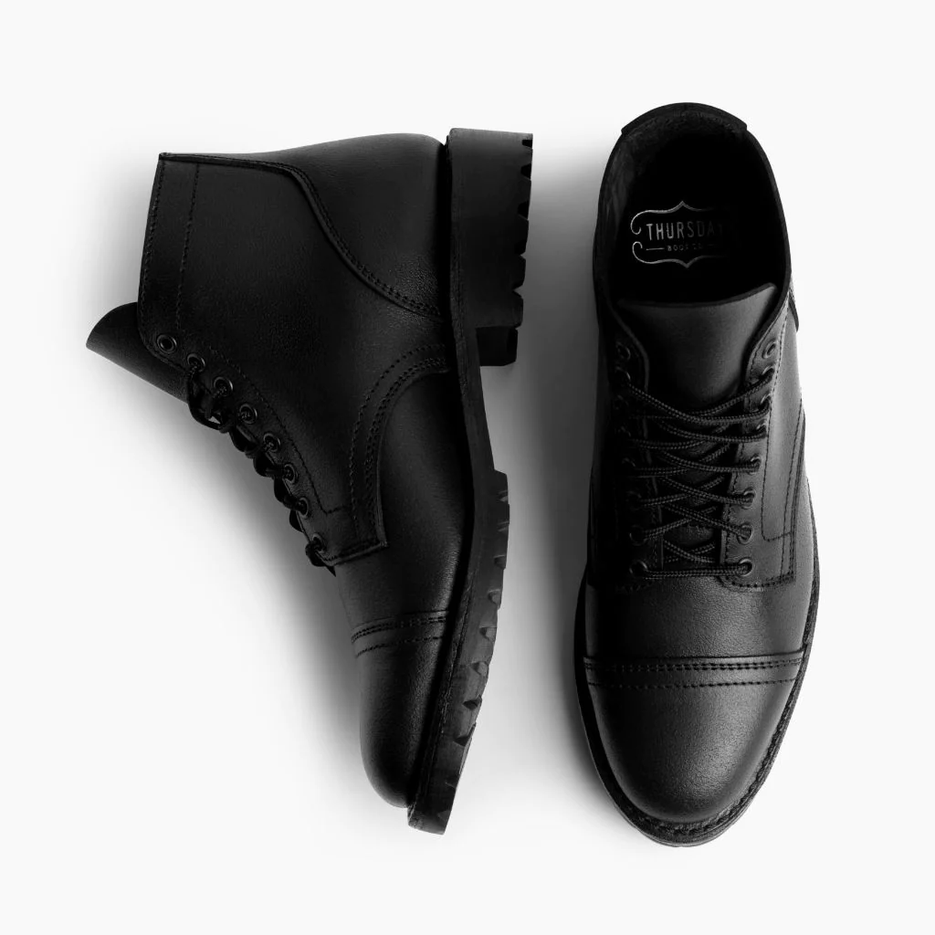 Vanguard | Black Waxed Roughout - Thursday Boots