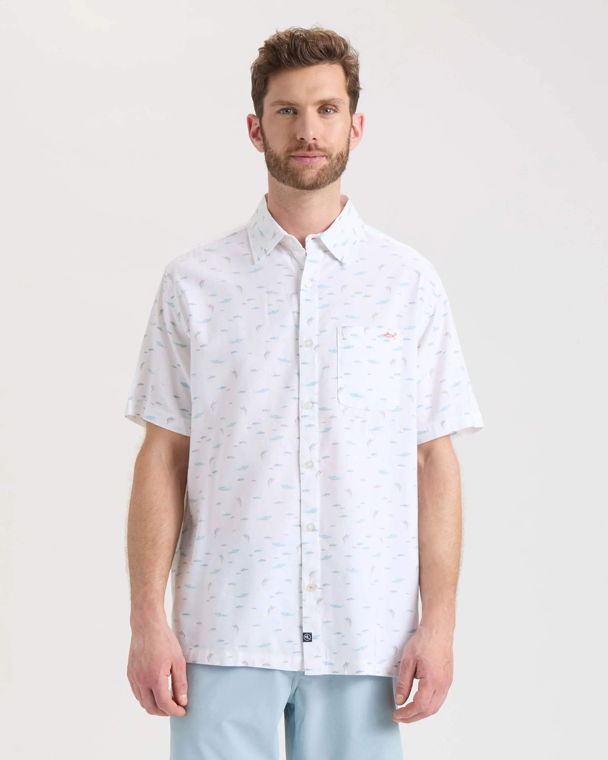 Men's Shark Bait Woven Short Sleeve Shirt