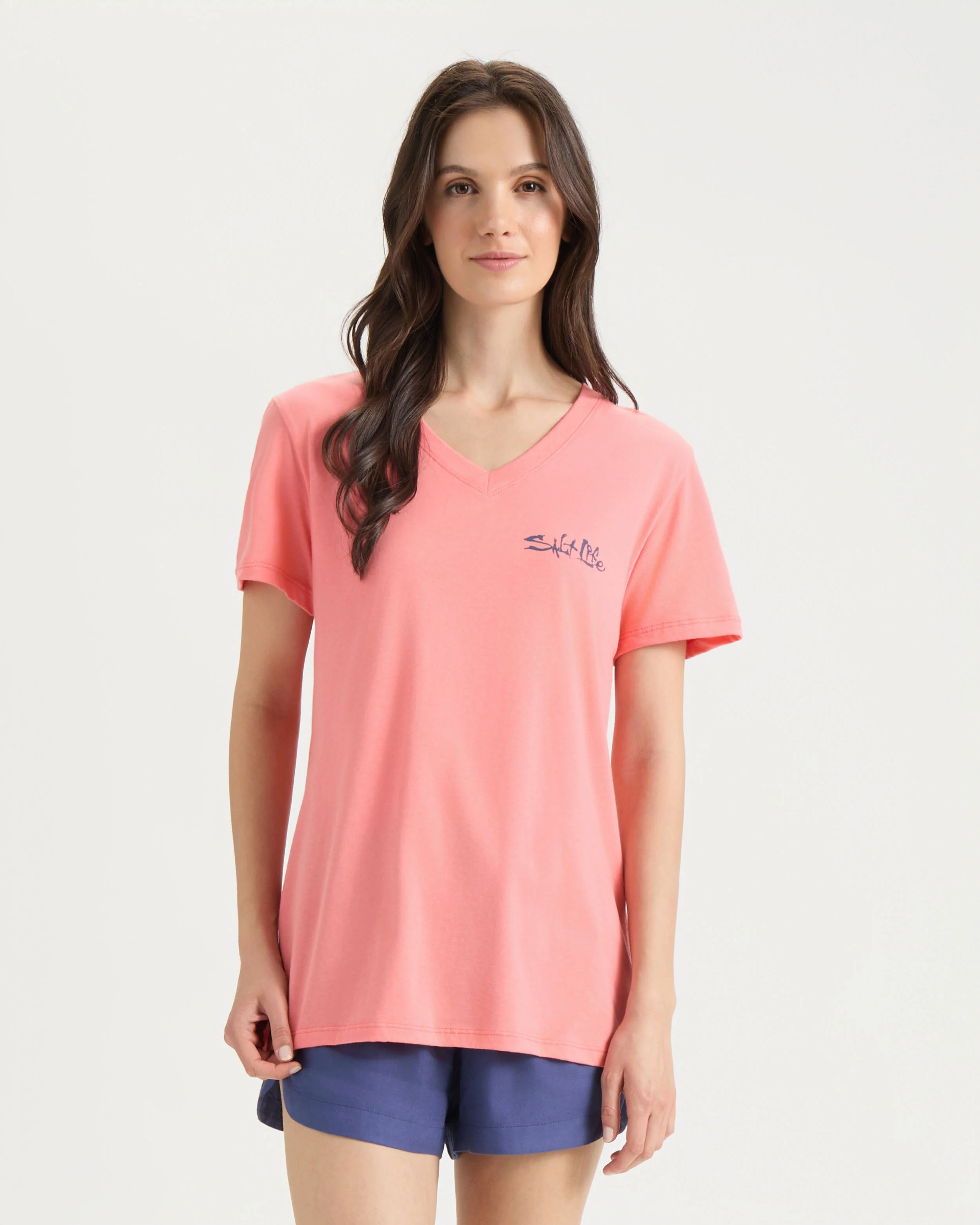 Women's Secret Spot V-Neck Short Sleeve Shirt