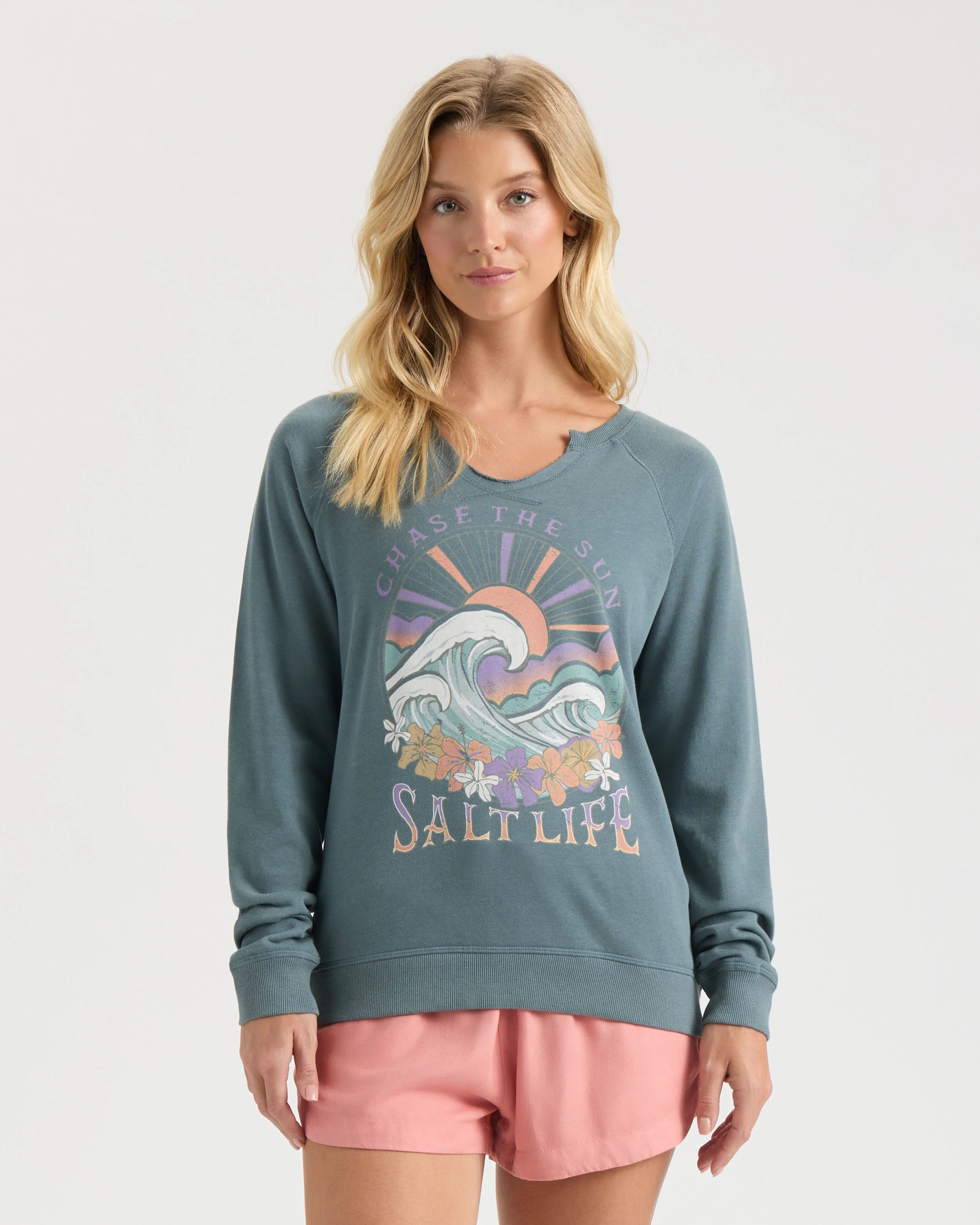 Women's Tropic Tides Crew Neck Sweatshirt