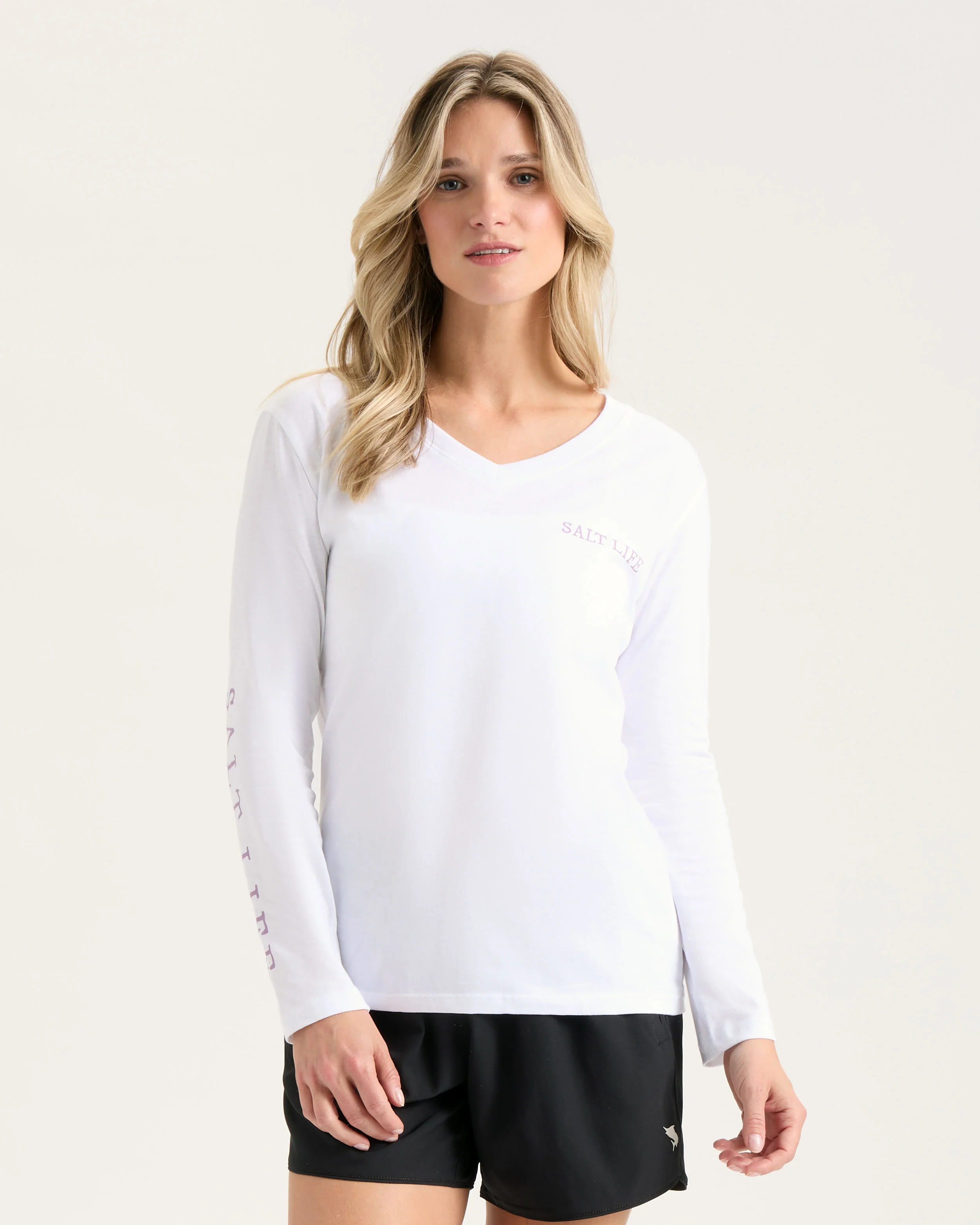 Women's Coral Colony Long Sleeve V-neck Shirt