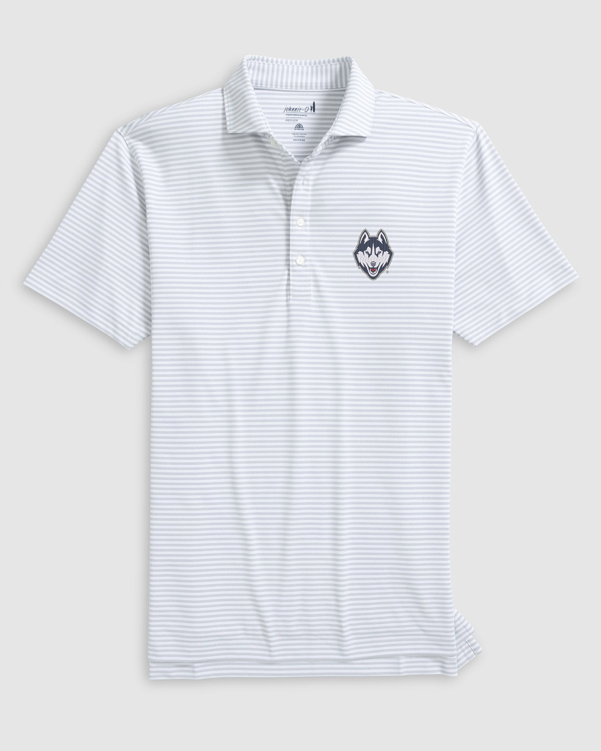 Connecticut Stetsons Striped Performance Mesh Polo