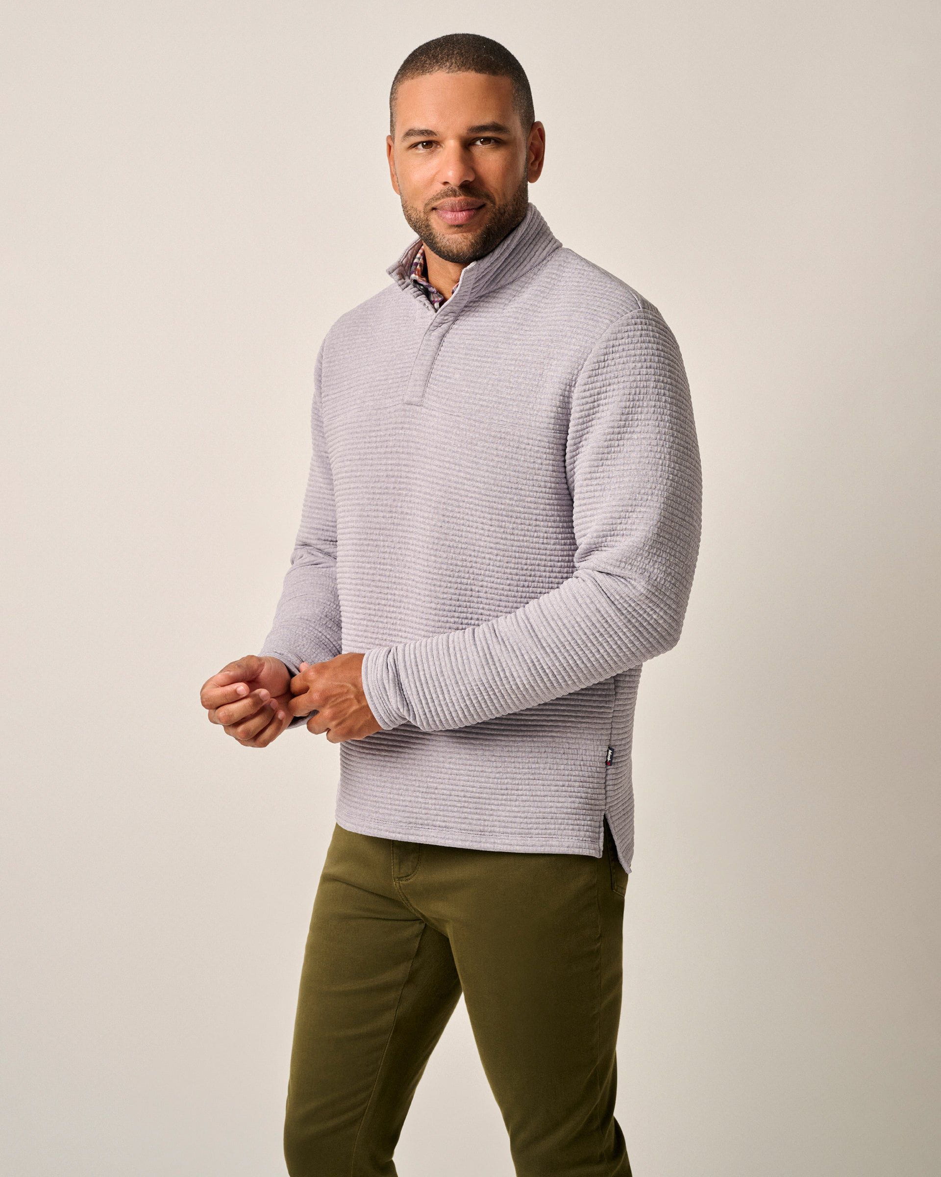 Benjy Heathered Henley Pullover