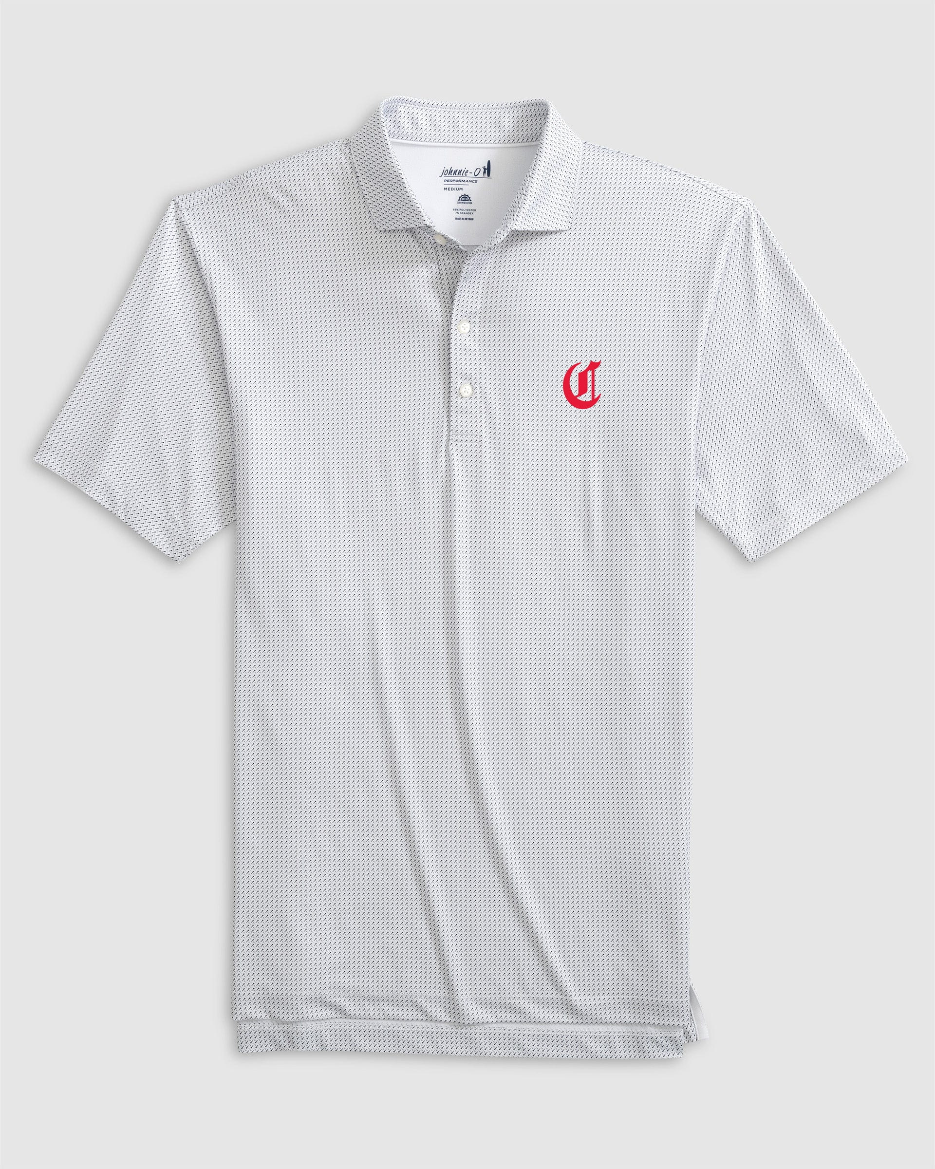 Cincinnati Reds Tee Time Performance Jersey Polo - Cooperstown Logo