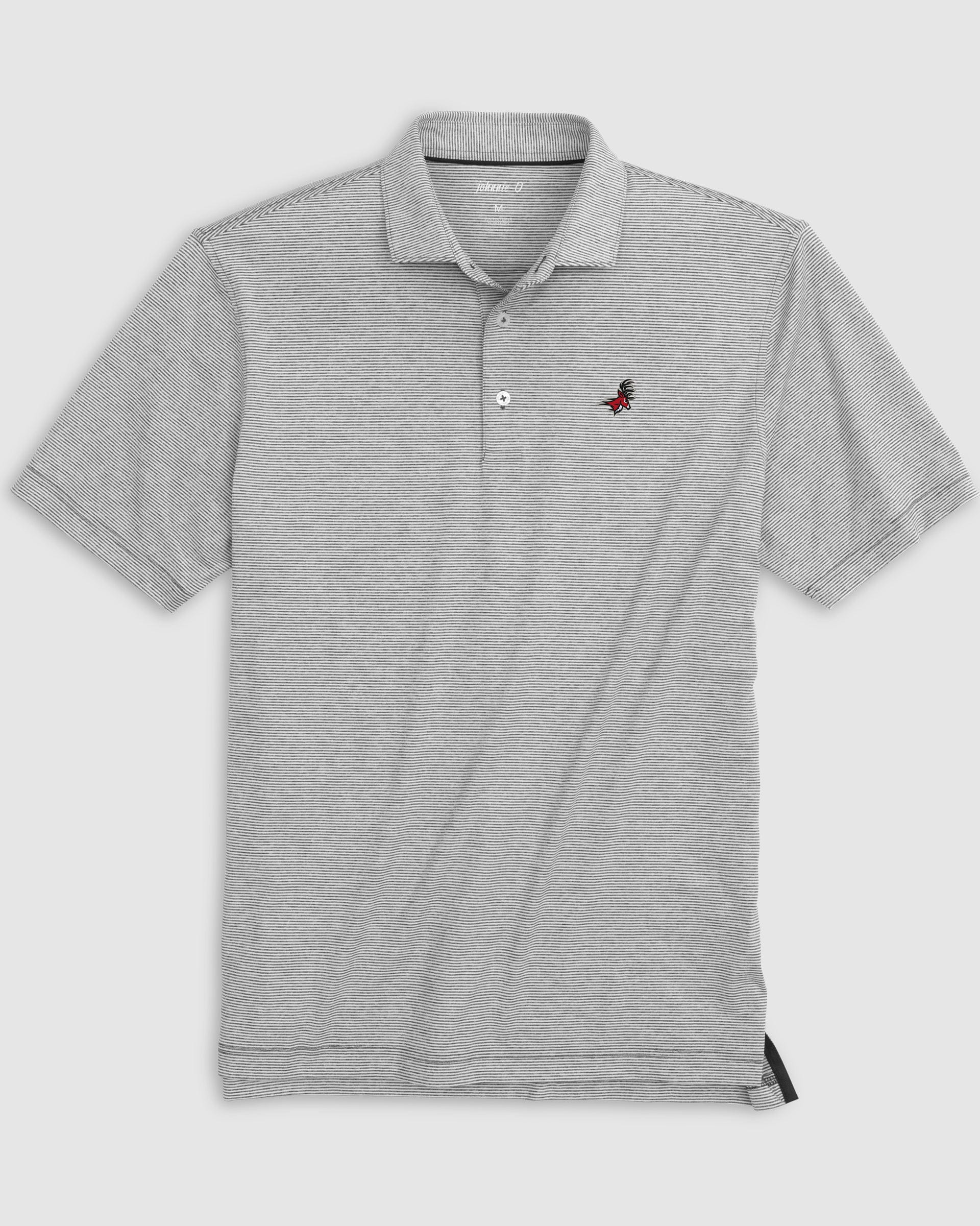 Fairfield Lyndonn Striped Jersey Performance Polo - Stag Logo