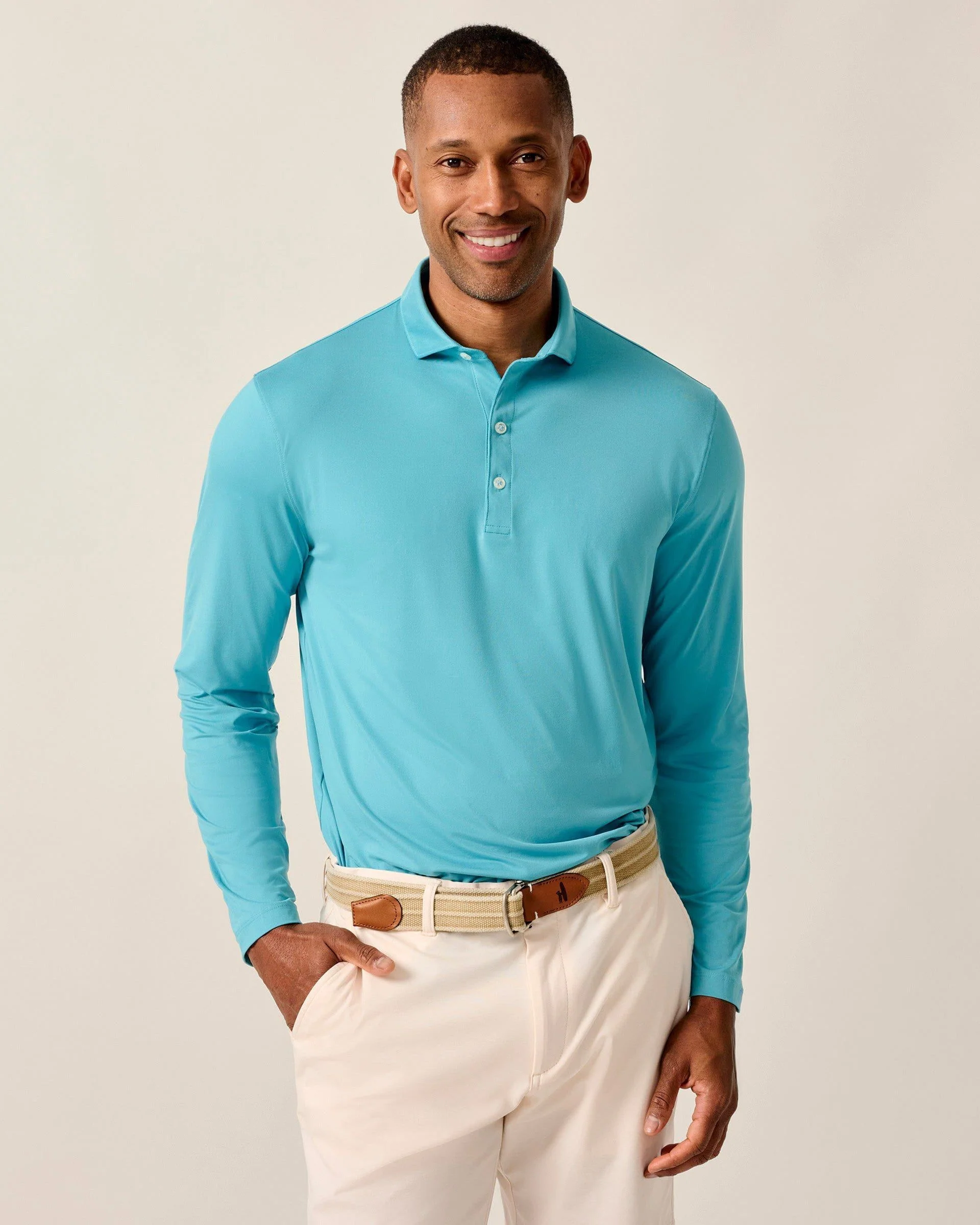 Featherweight Long Sleeve Performance Polo - Swing