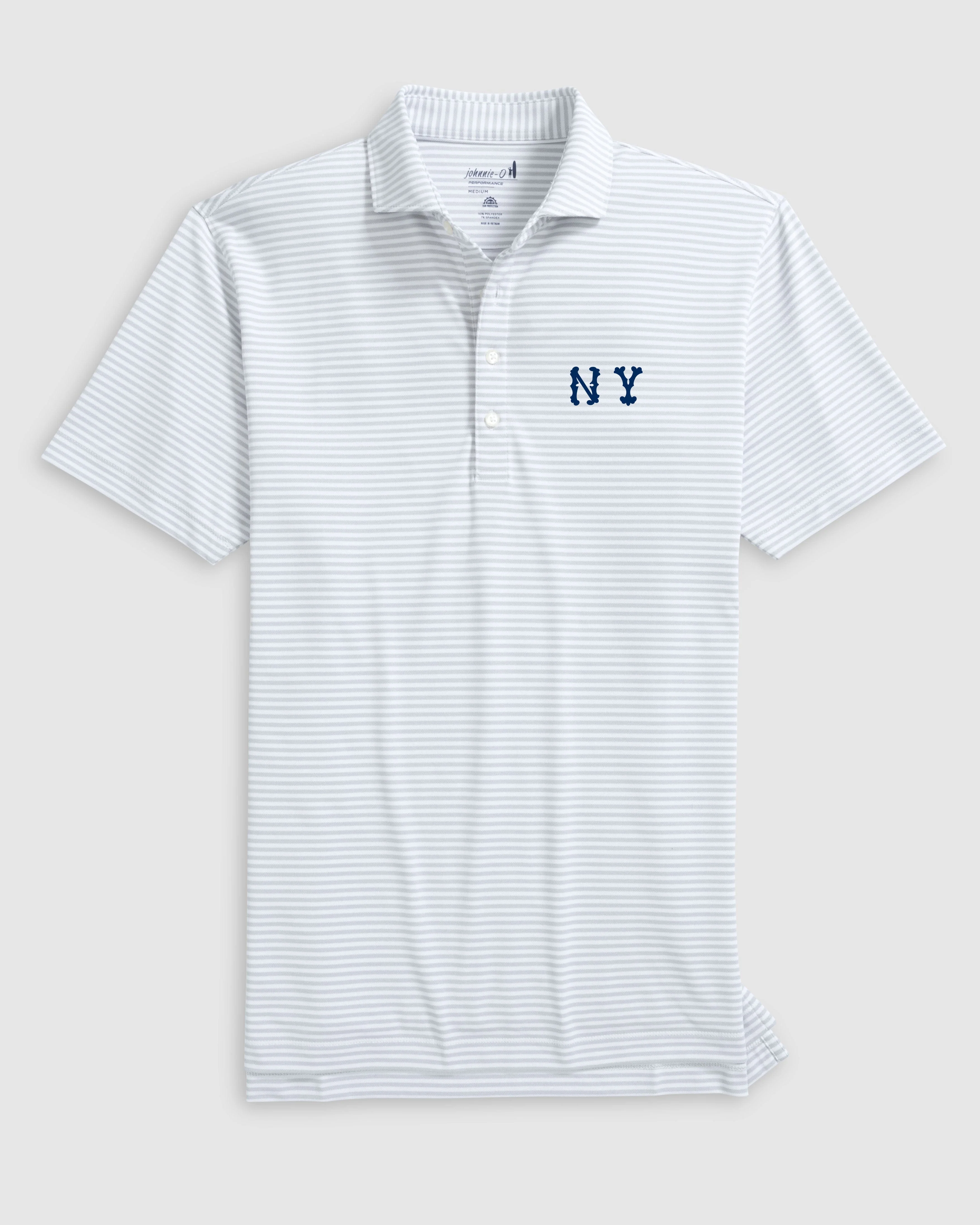 New York Yankees Stetsons Performance Mesh Polo - Cooperstown Logo