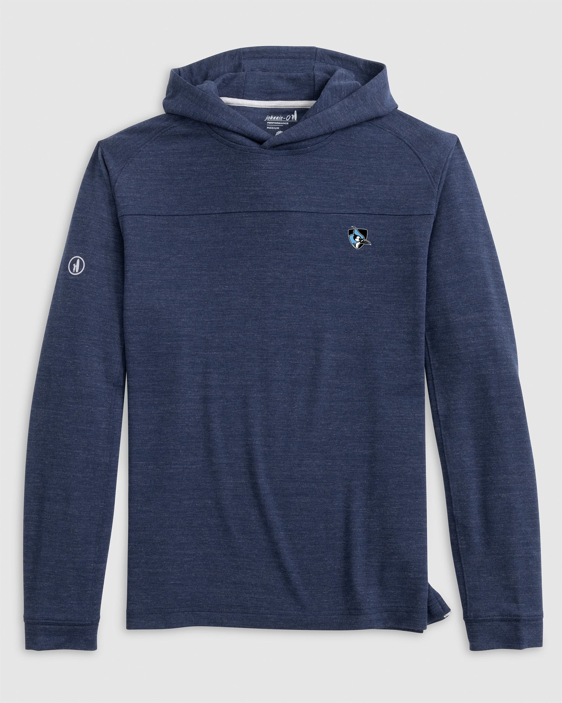 Johns Hopkins Remmy Lightweight Performance Hoodie- Athletic Logo