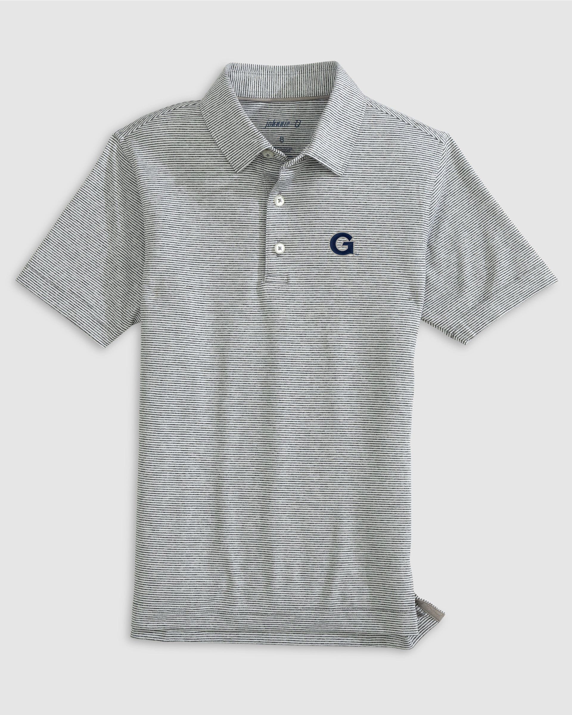 Georgetown Lyndonn Jr. Striped Jersey Performance Polo