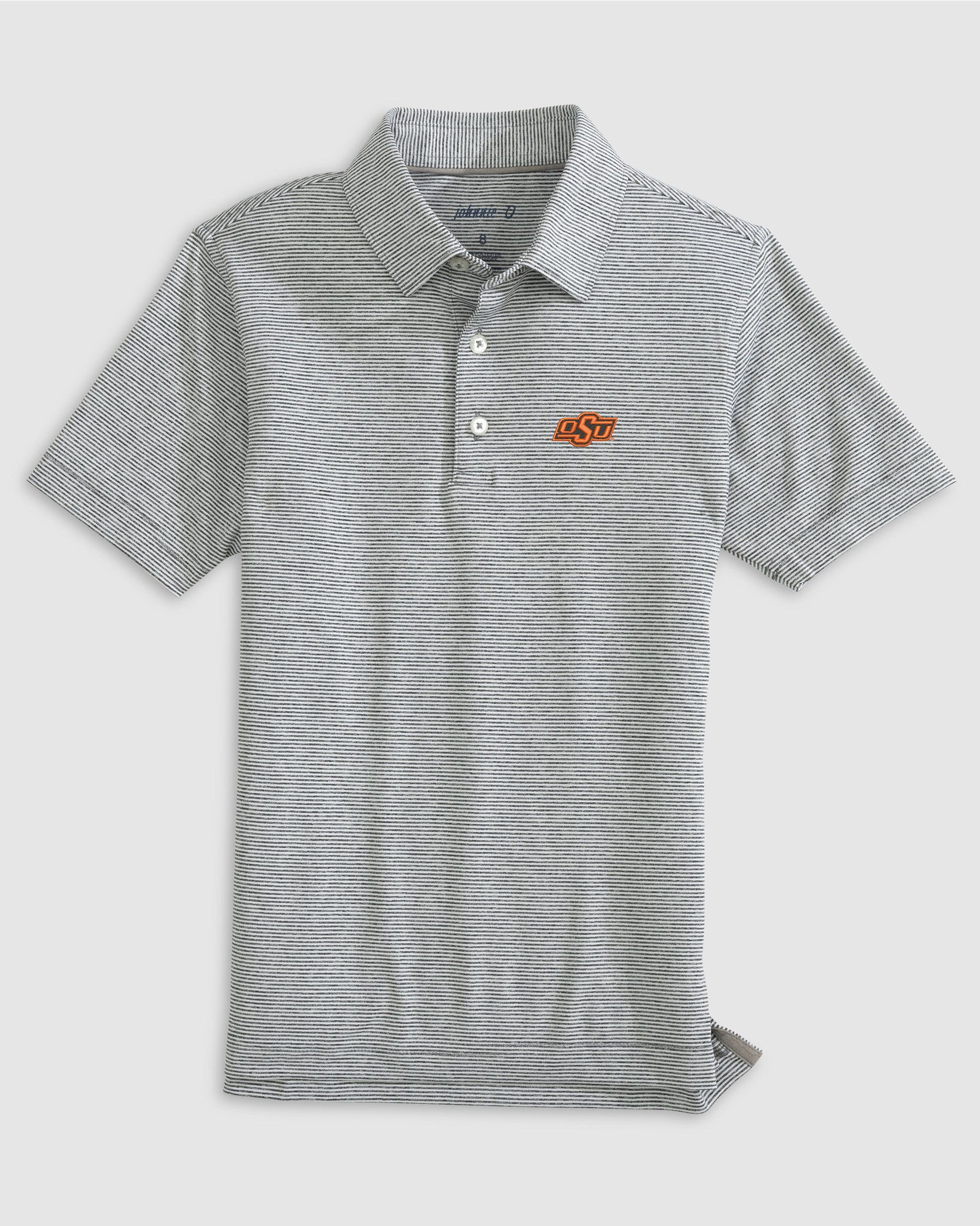 Oklahoma State Lyndonn Jr. Striped Jersey Performance Polo