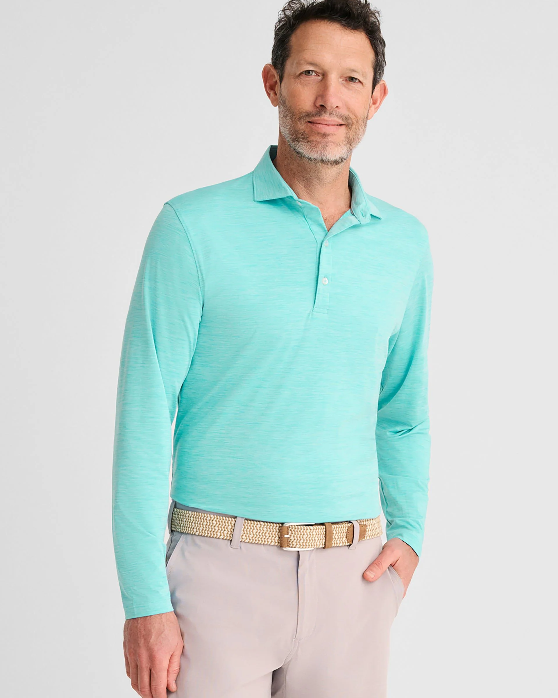 Featherweight Long Sleeve Performance Polo - Swing