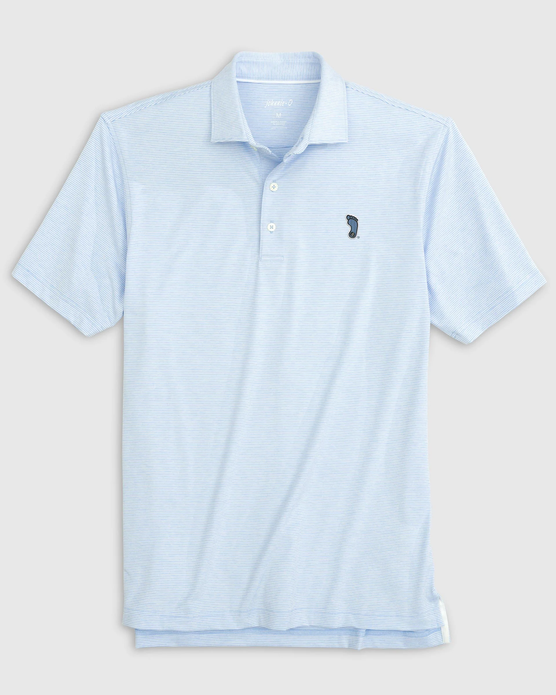 North Carolina Lyndonn Striped Jersey Performance Polo - Tar Heel Logo