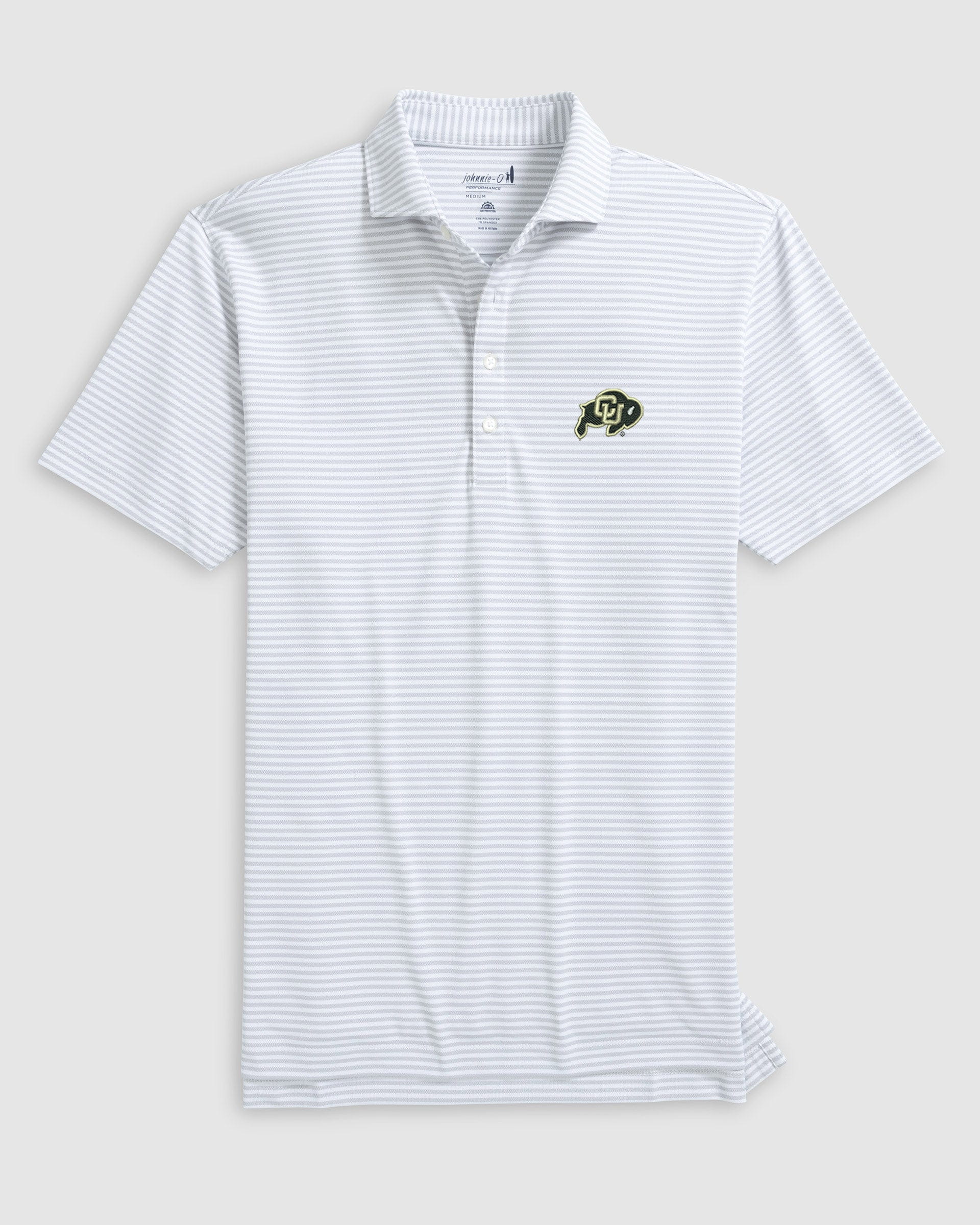 Colorado Stetsons Striped Performance Mesh Polo