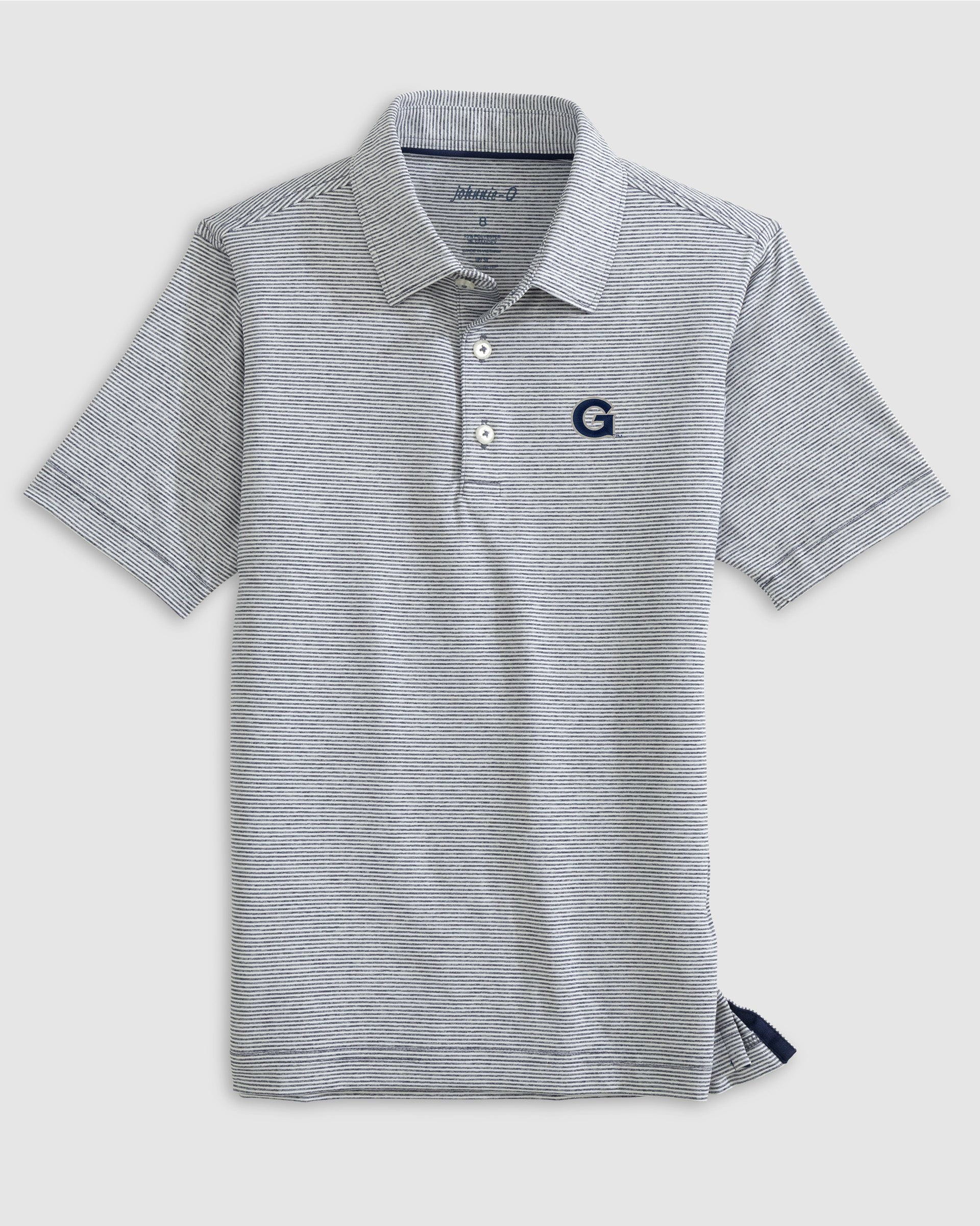Georgetown Lyndonn Jr. Striped Jersey Performance Polo