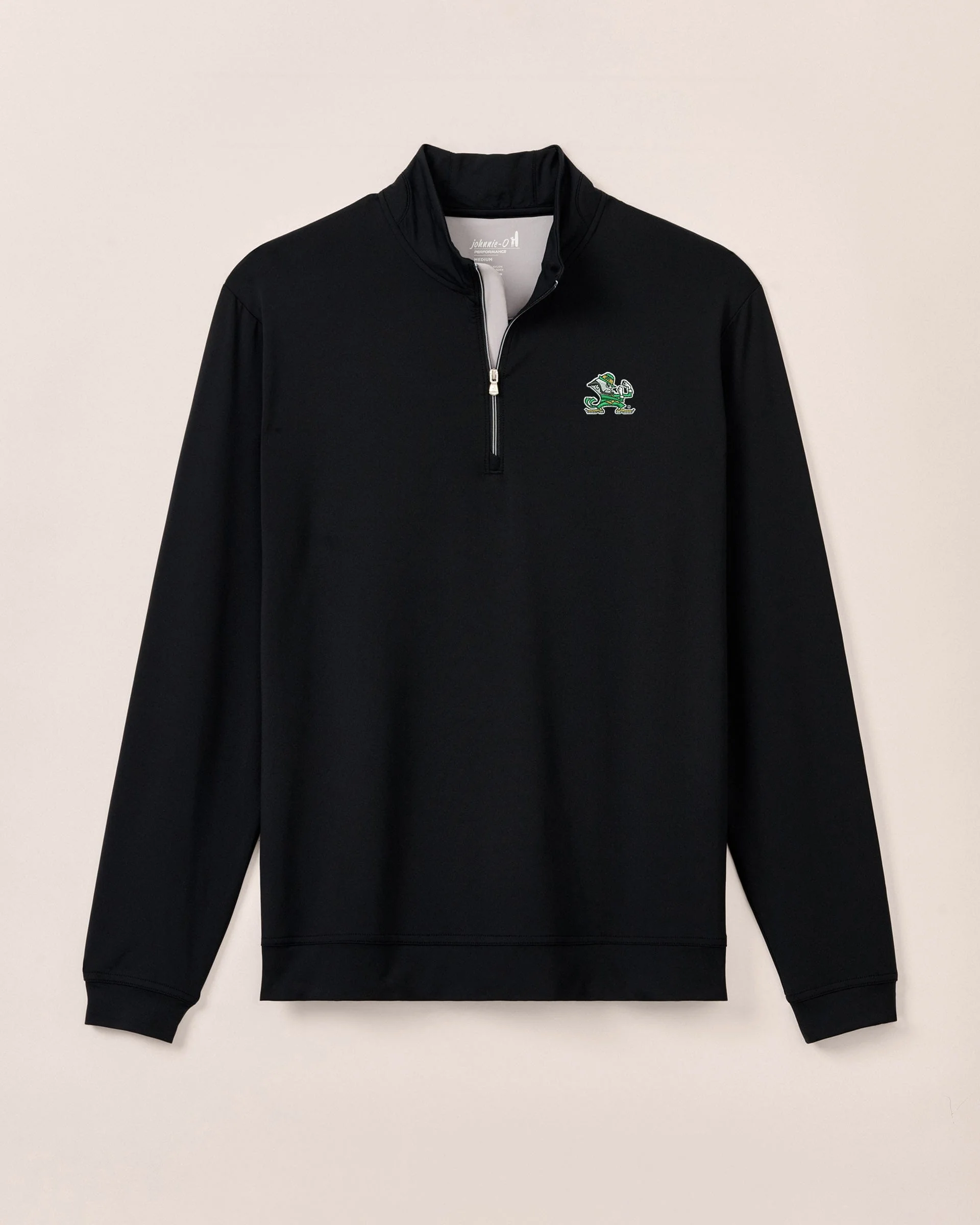 Notre Dame Motion Performance 1/4 Zip - Leprechaun Logo
