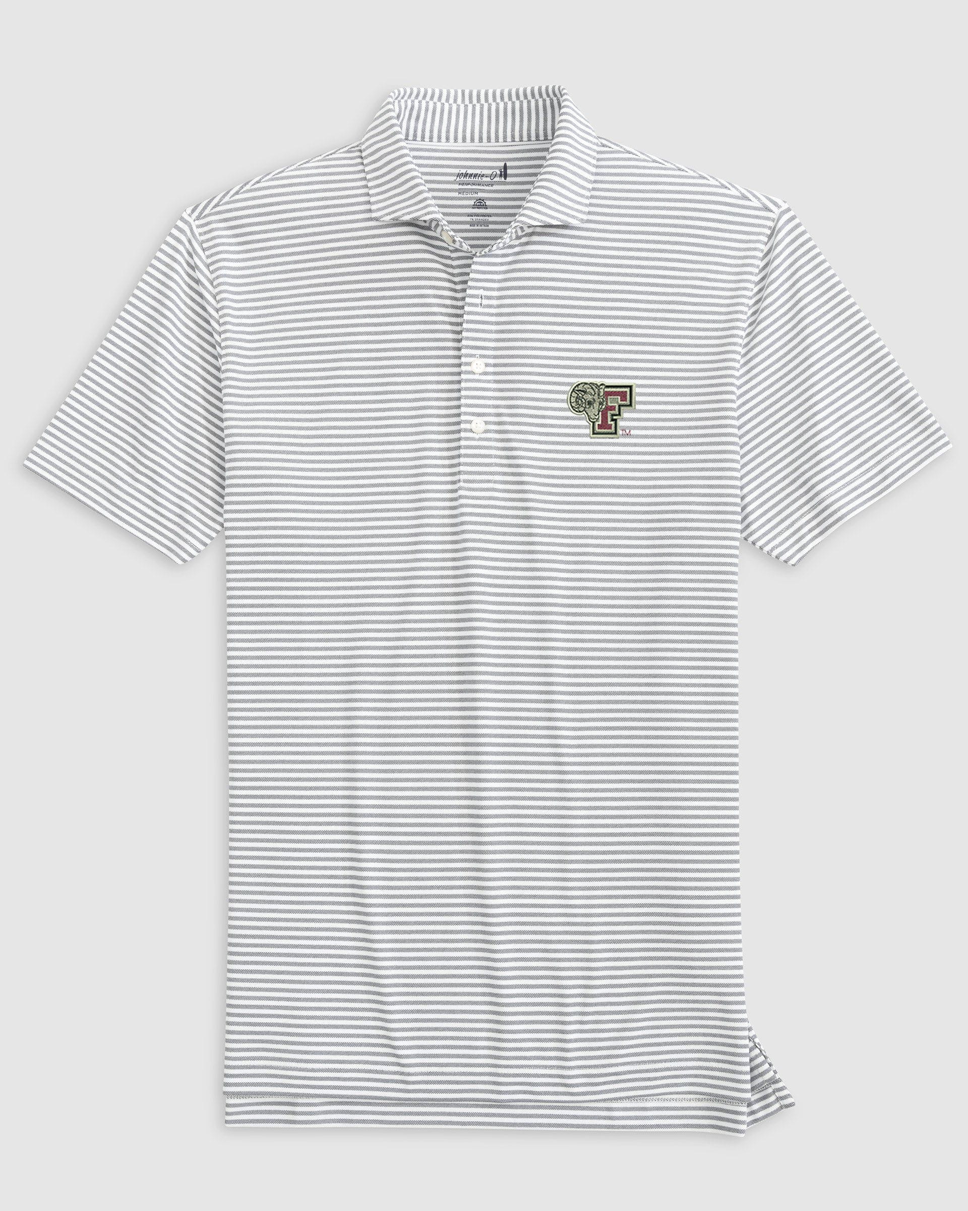 Fordham Stetsons Striped Performance Mesh Polo