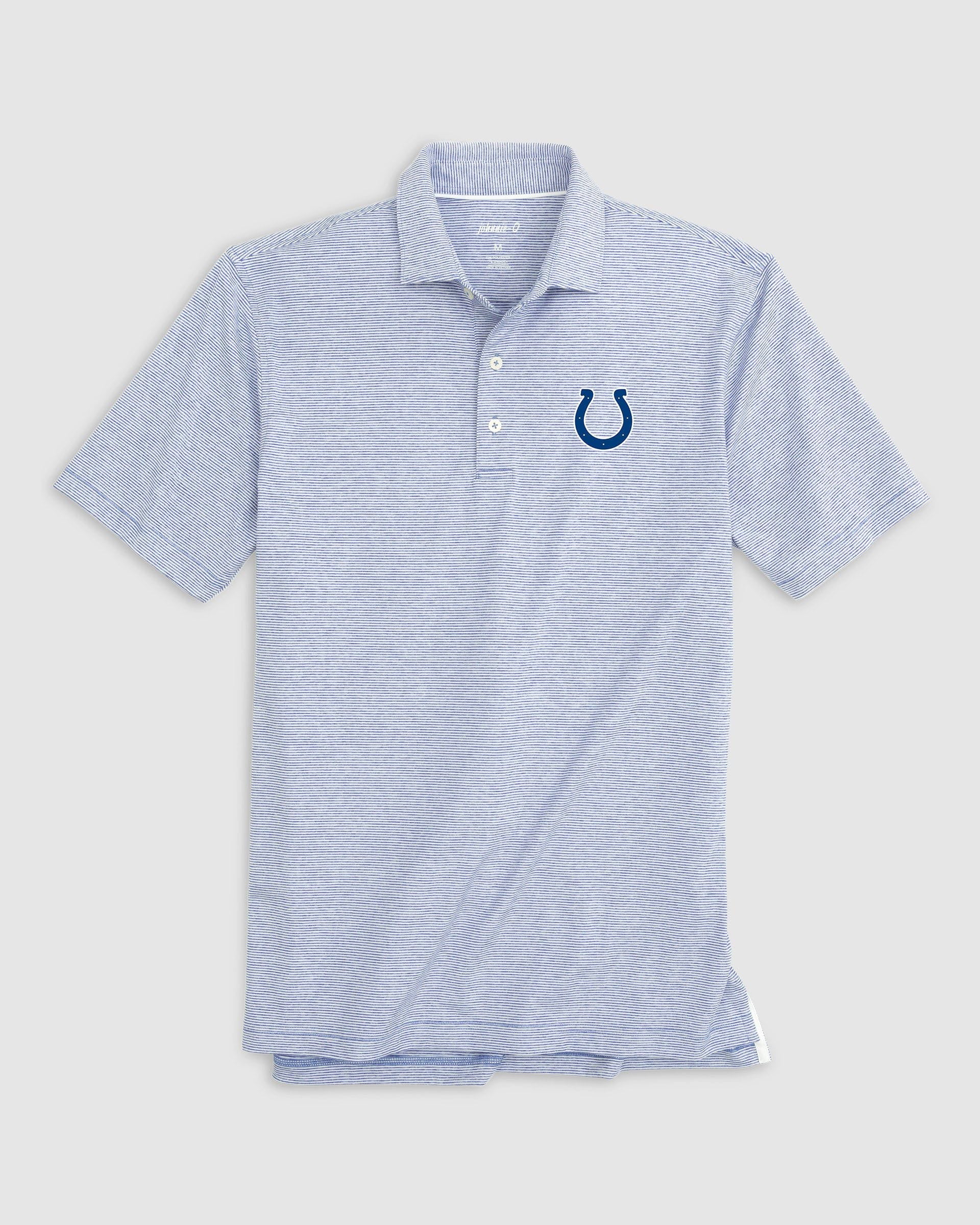 Indianapolis Colts Lyndonn Striped Performance Jersey Polo
