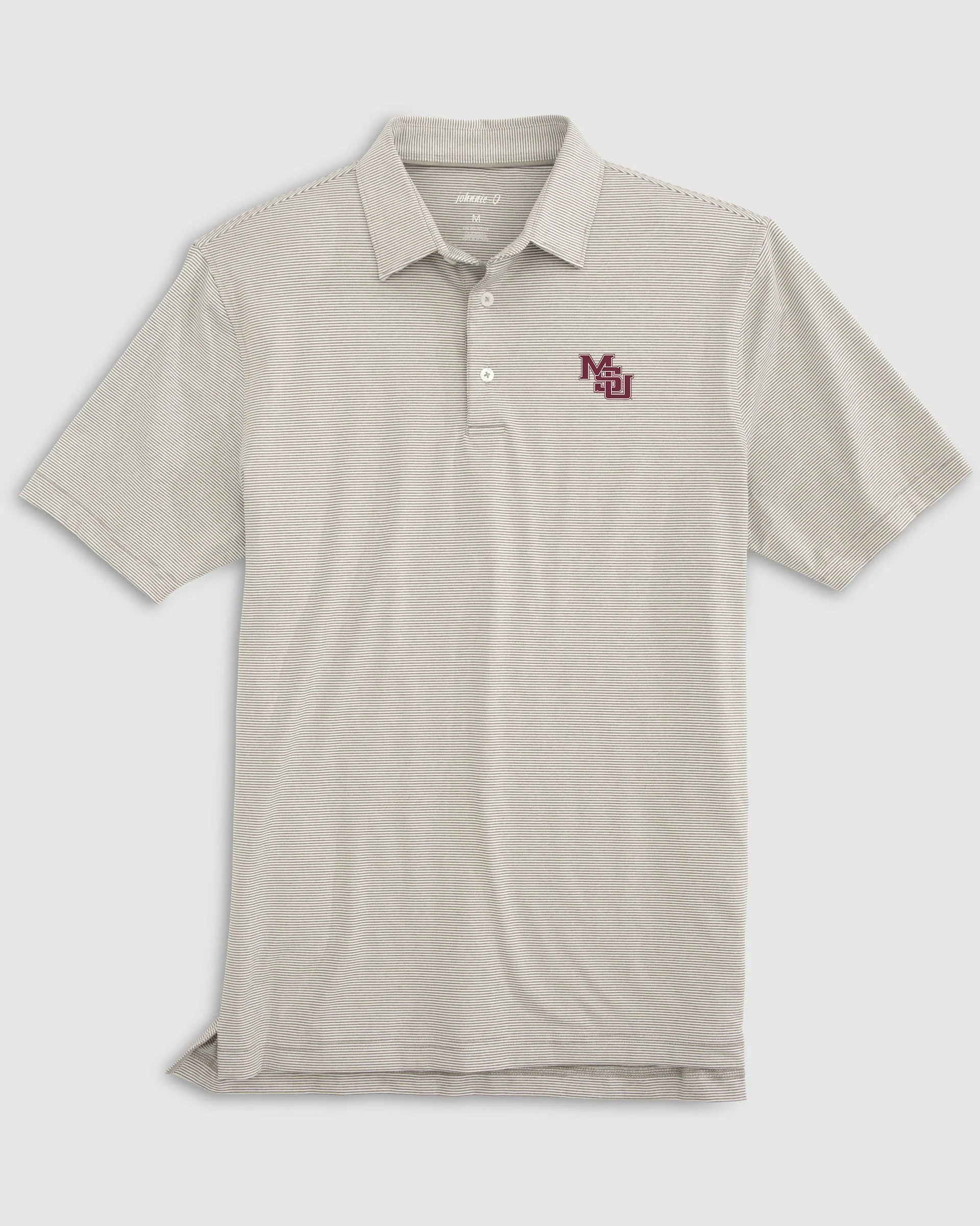 Mississippi State Lyndonn Striped Jersey Performance Polo - Vault Logo