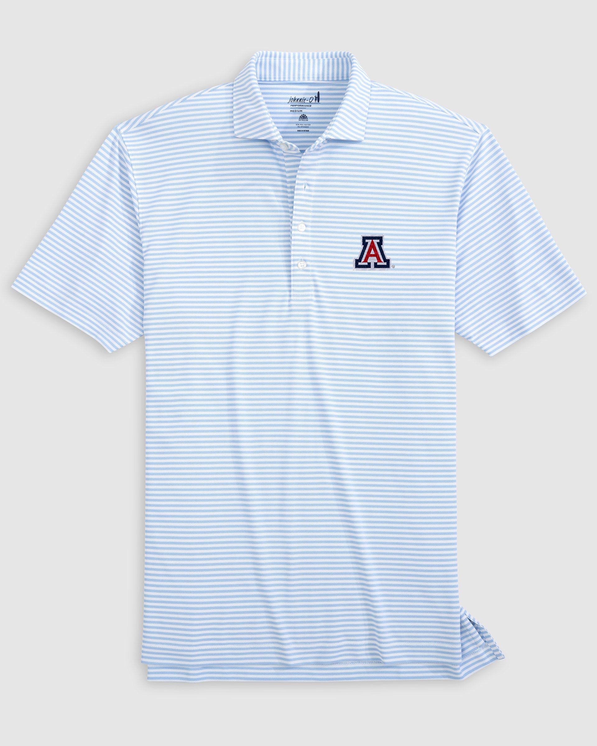 Arizona Stetsons Striped Performance Mesh Polo