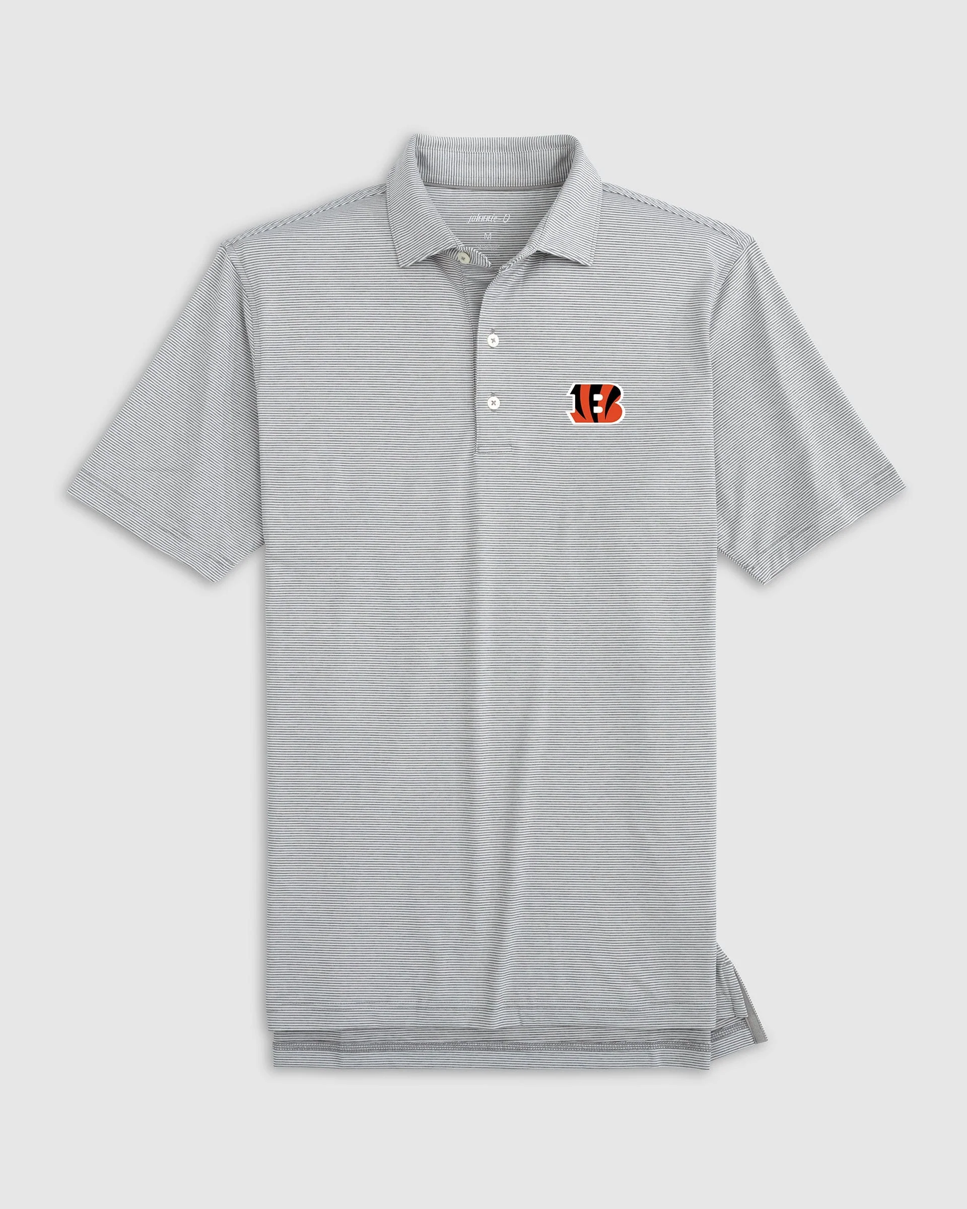 Cincinnati Bengals Lyndonn Striped Performance Jersey Polo