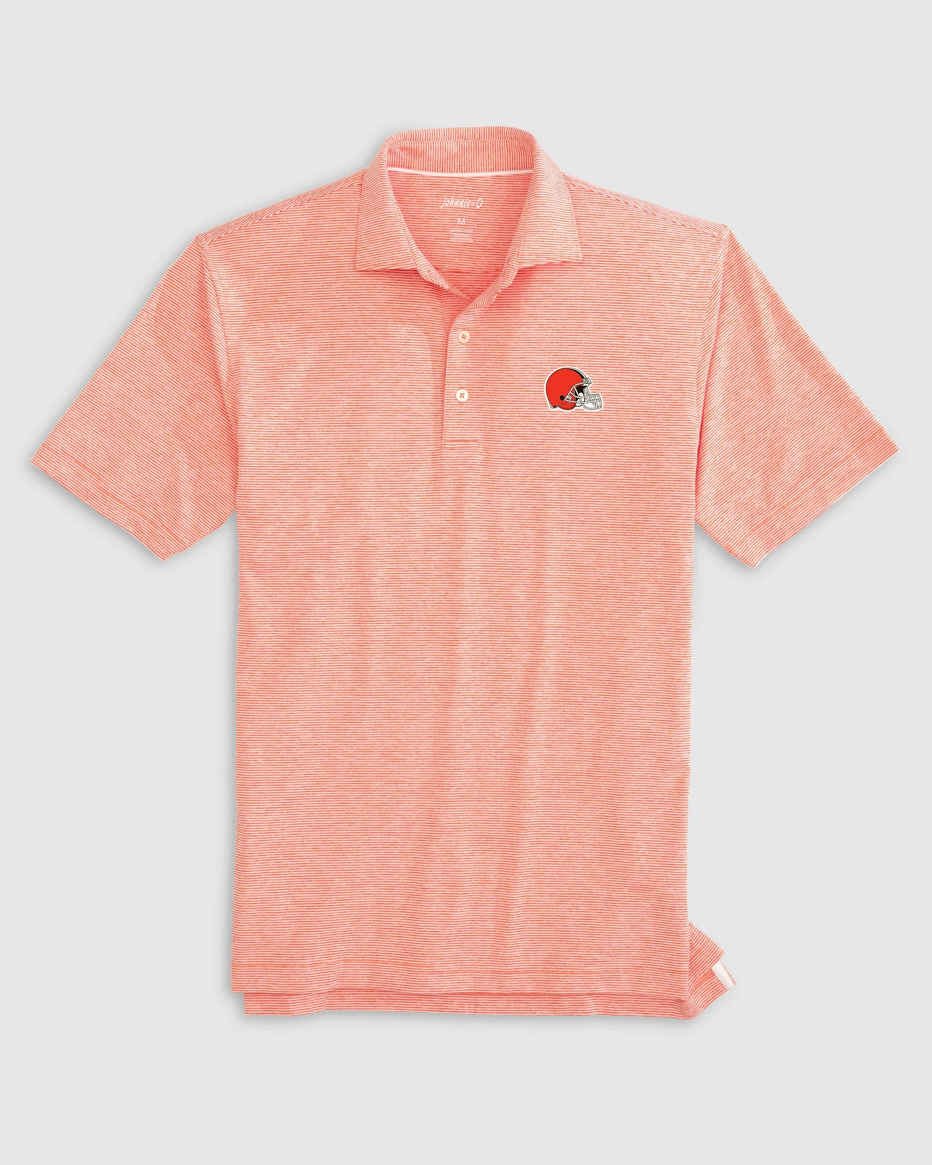 Cleveland Browns Lyndonn Striped Performance Jersey Polo