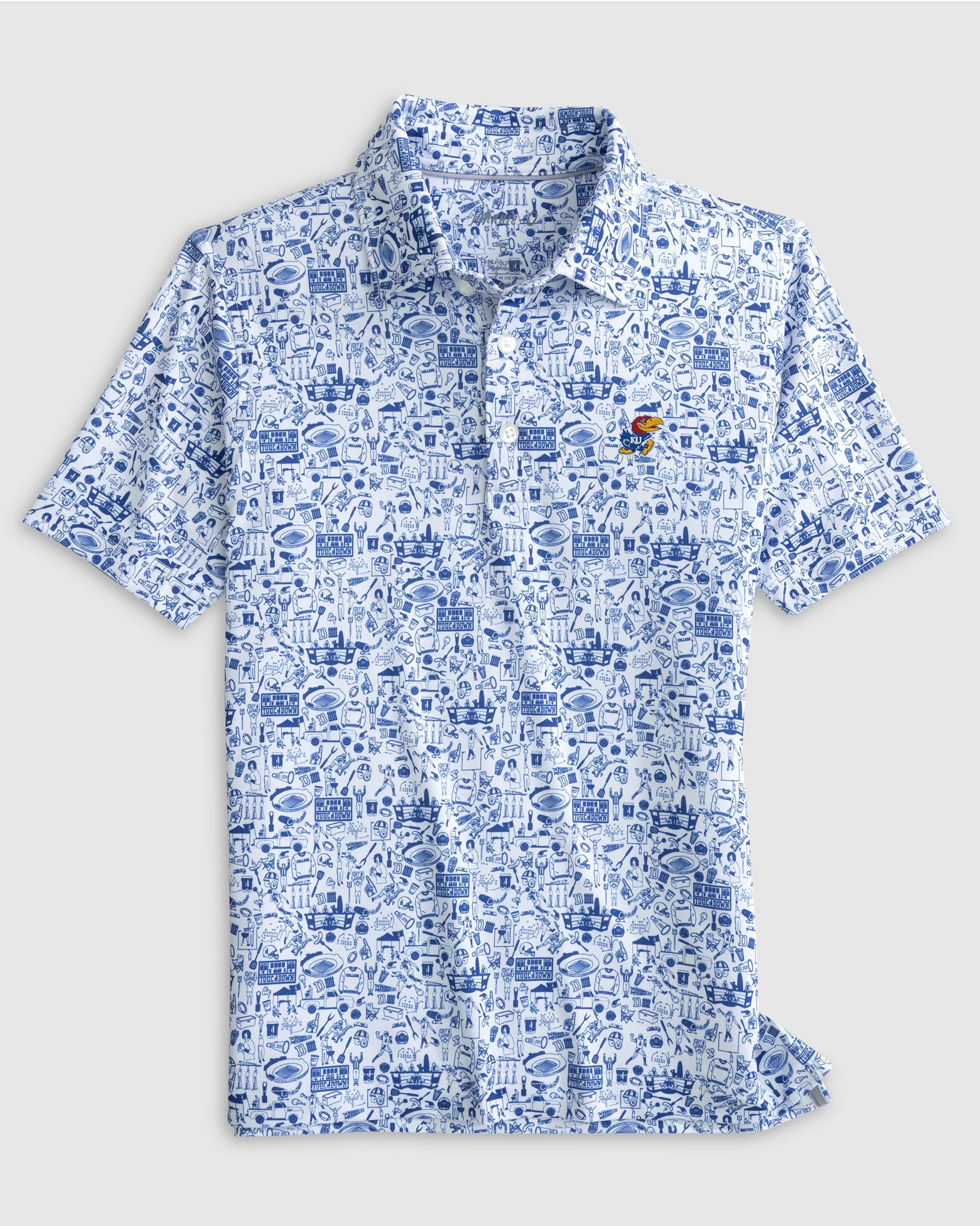 Kansas Tailgater 2.0 Jr. Printed Jersey Performance Polo
