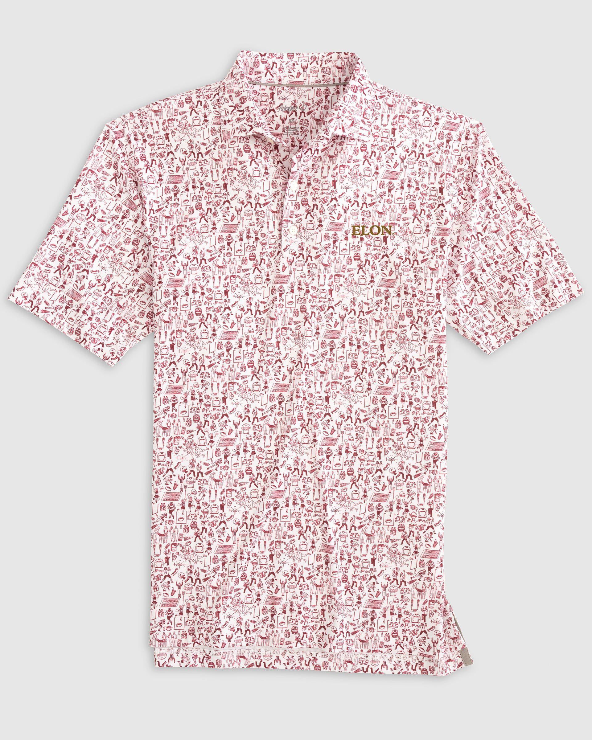Elon Tailgater 2.0 Printed Jersey Performance Polo