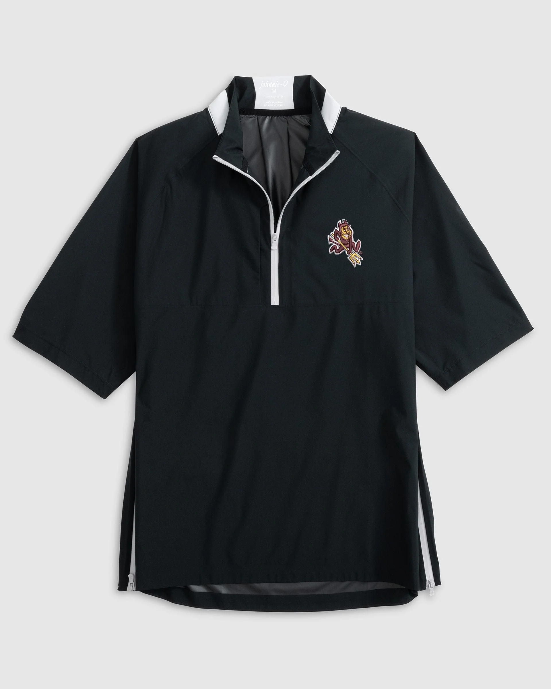 Arizona State Stealth Stowable Packable Rain Jacket - SparkyLogo