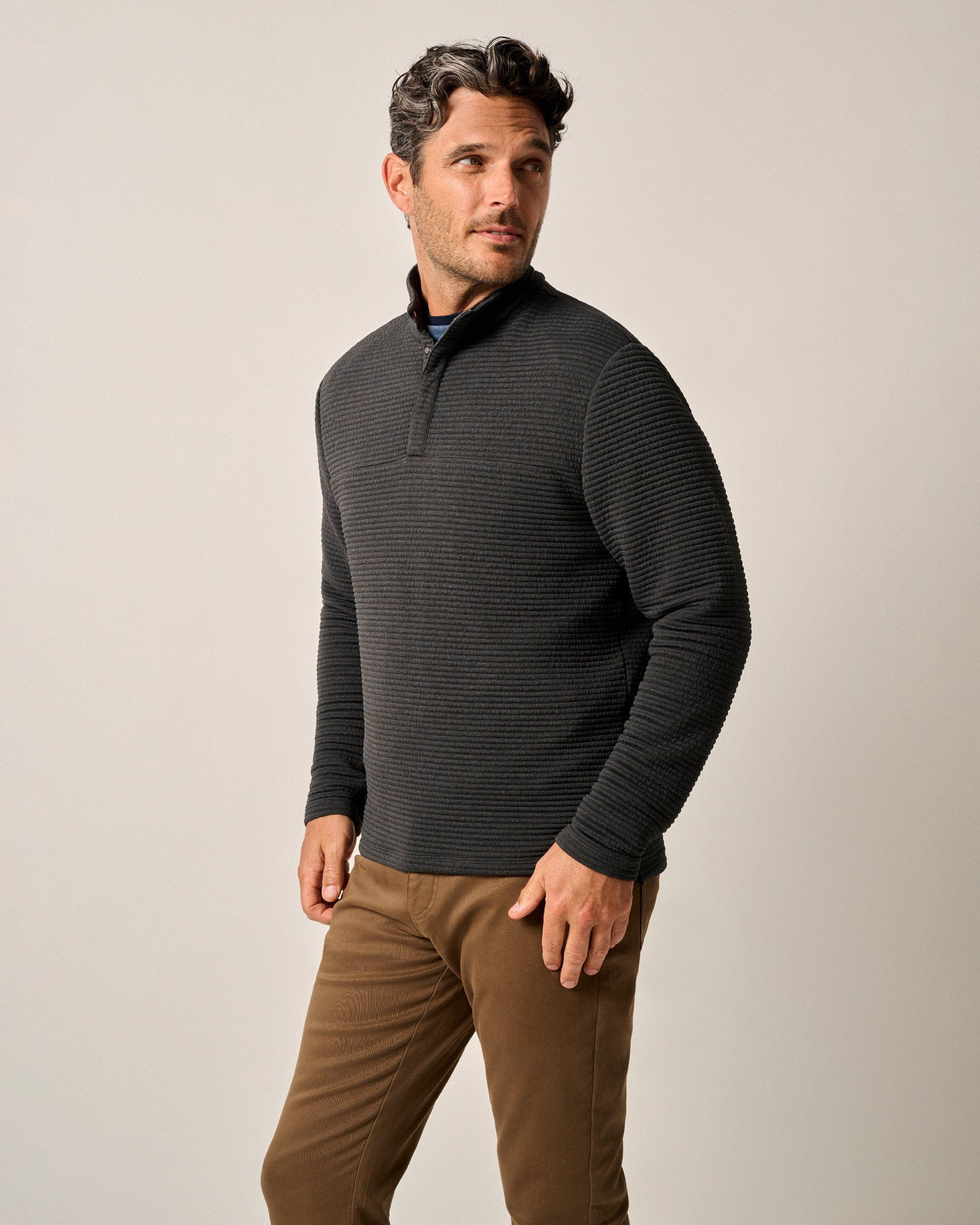 Benjy Heathered Henley Pullover