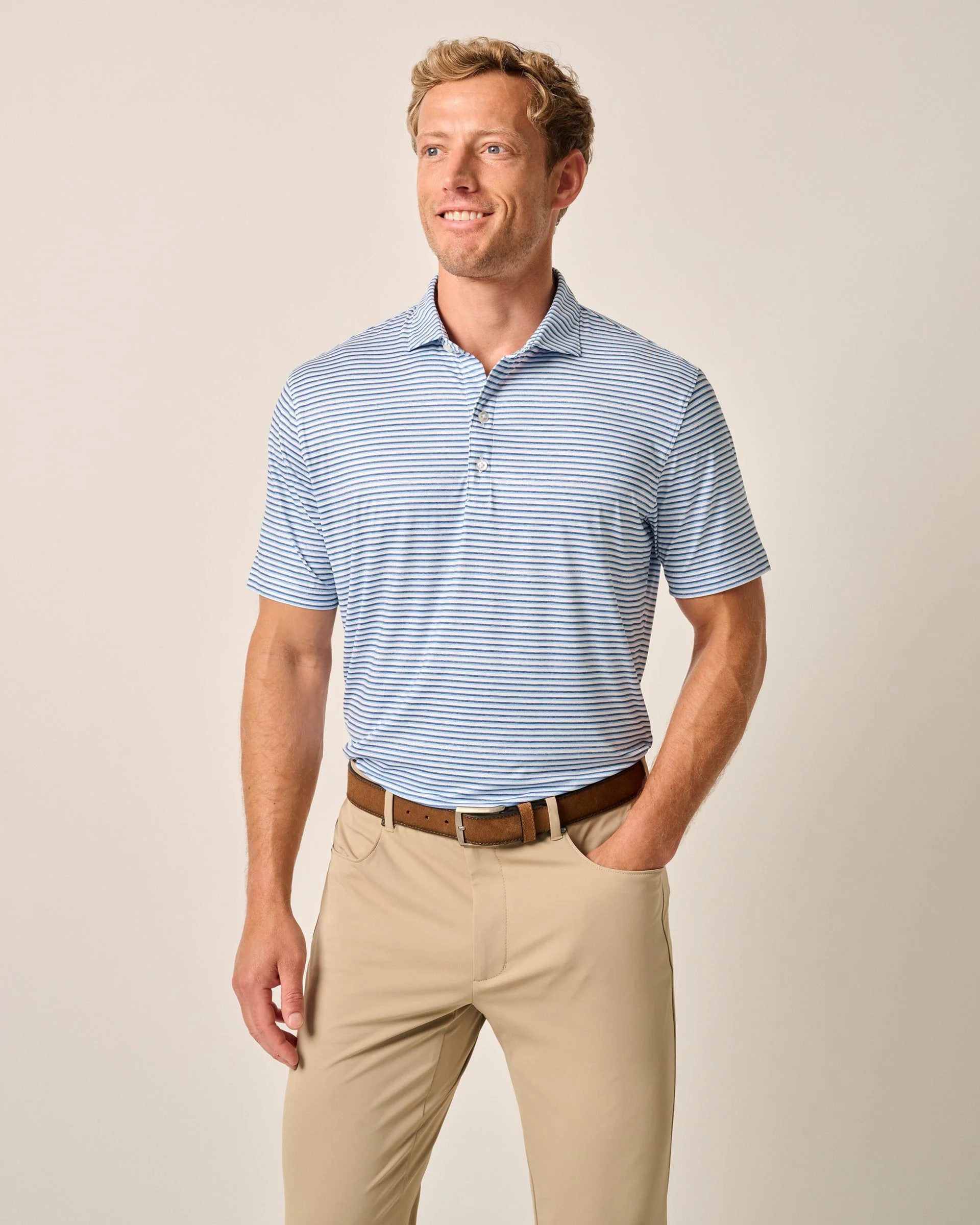 Featherweight Performance Polo - Warwick Stripe