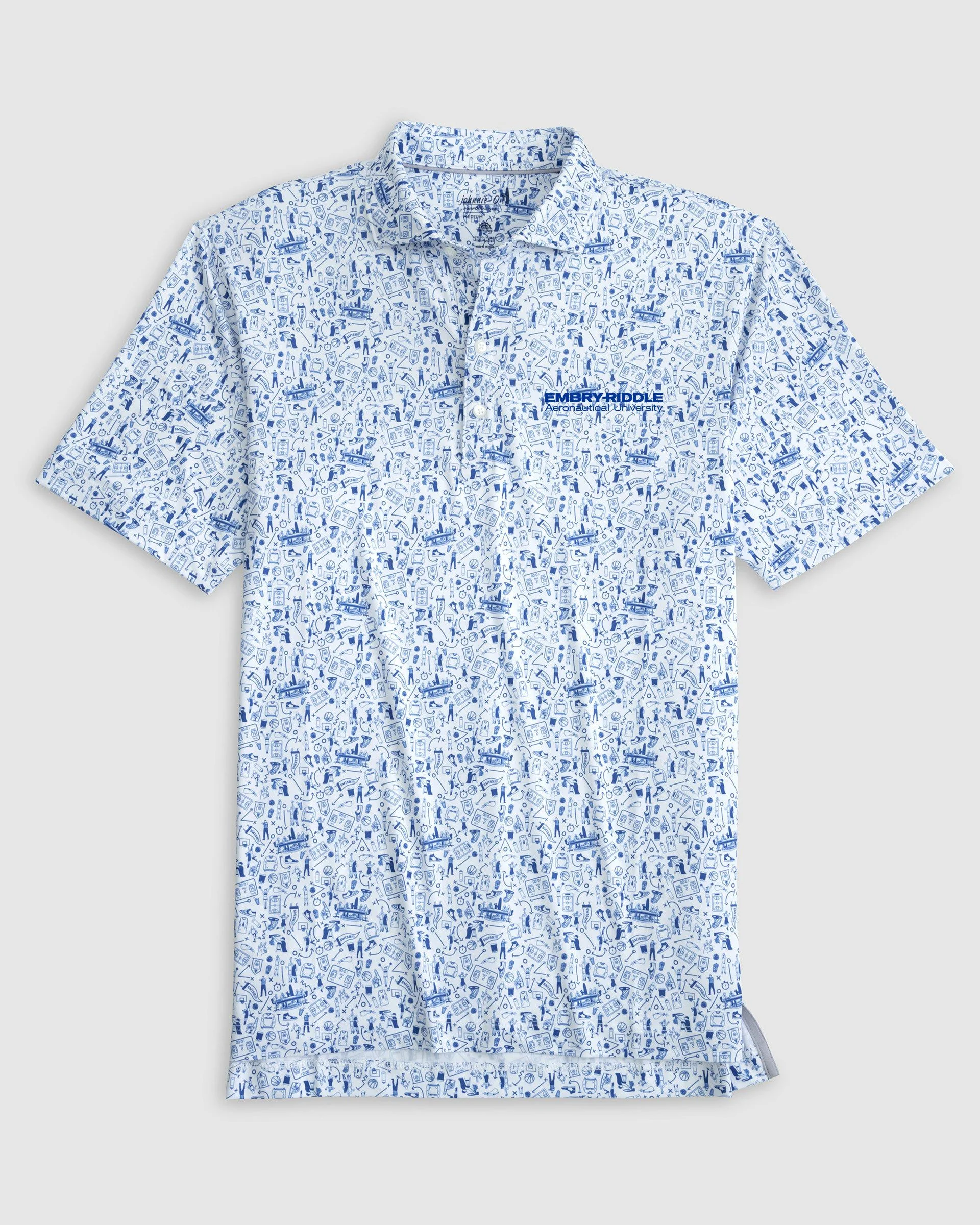 Embry-Riddle Hoop There It Is Printed Performance Jersey Polo