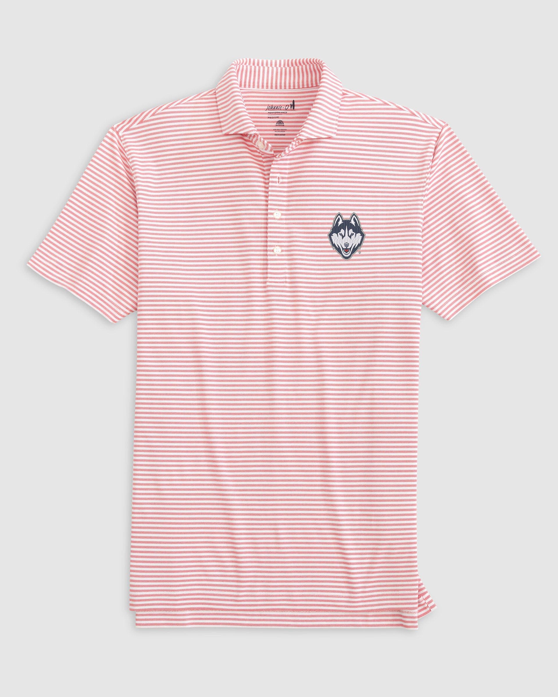 Connecticut Stetsons Striped Performance Mesh Polo