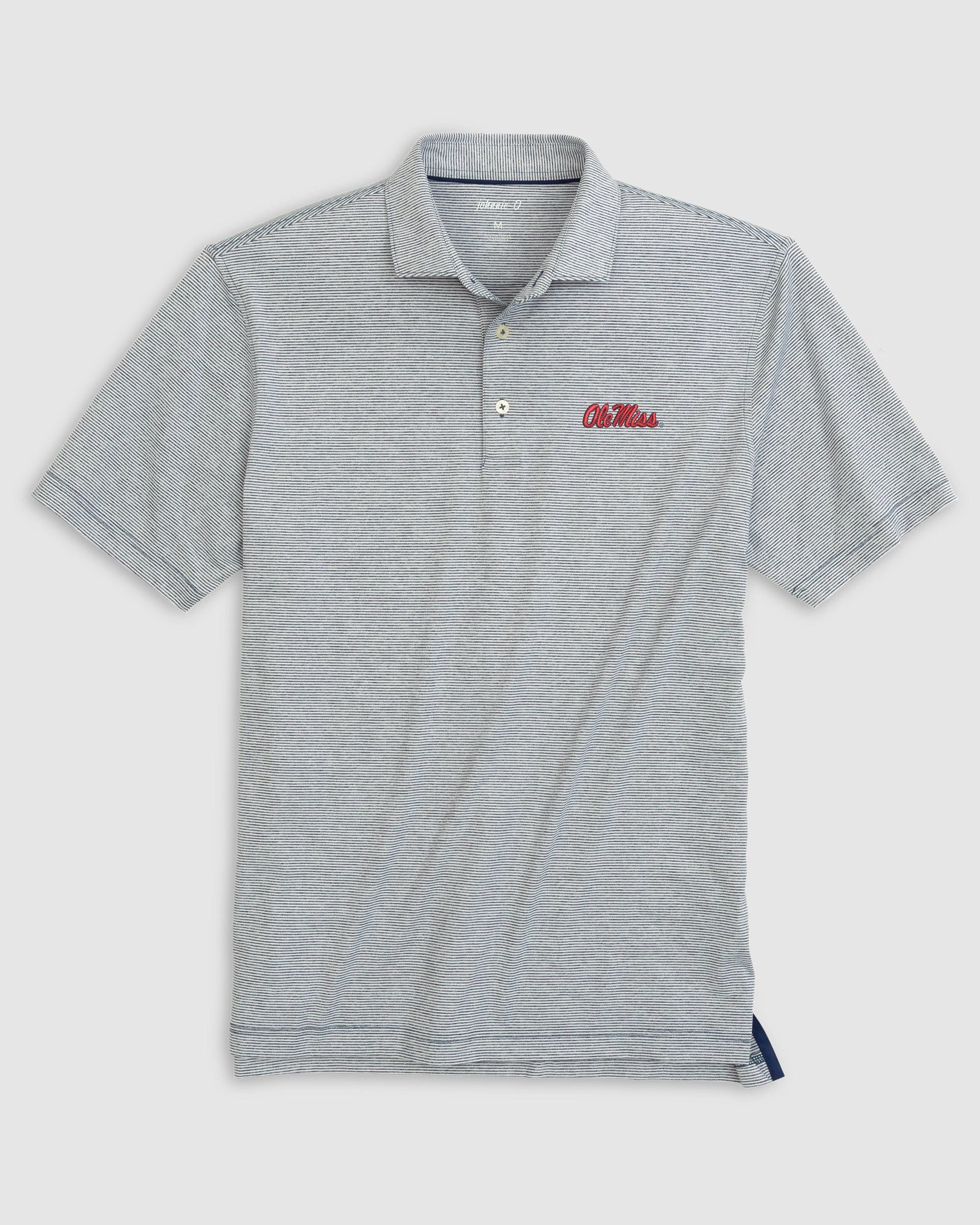 Ole Miss Lyndonn Striped Jersey Performance Polo