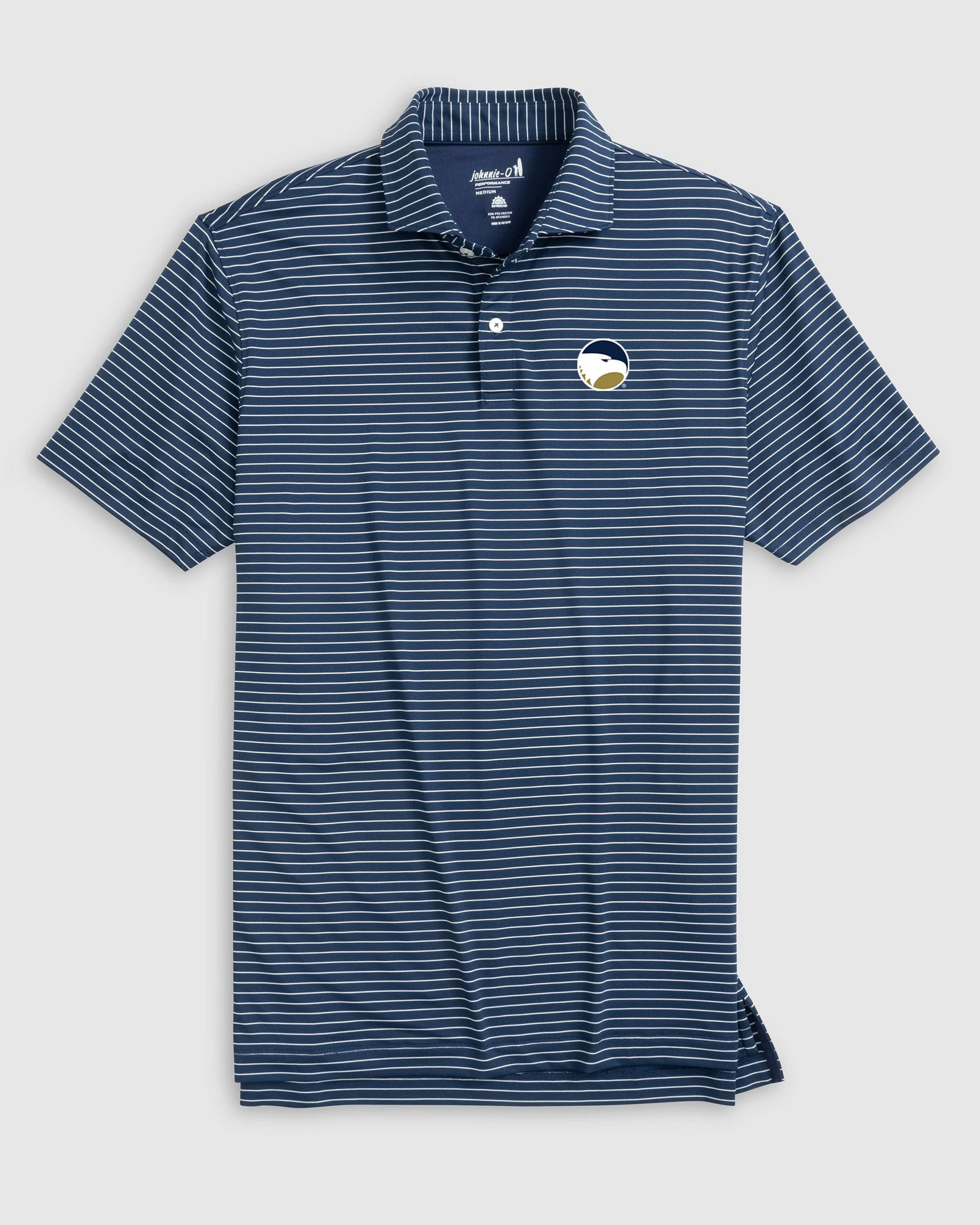 Georgia Southern Beau Striped Performance Jersey Polo