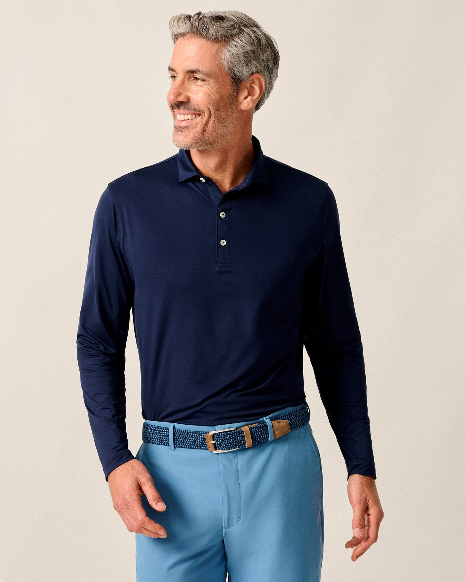 Featherweight Long Sleeve Performance Polo - Swing