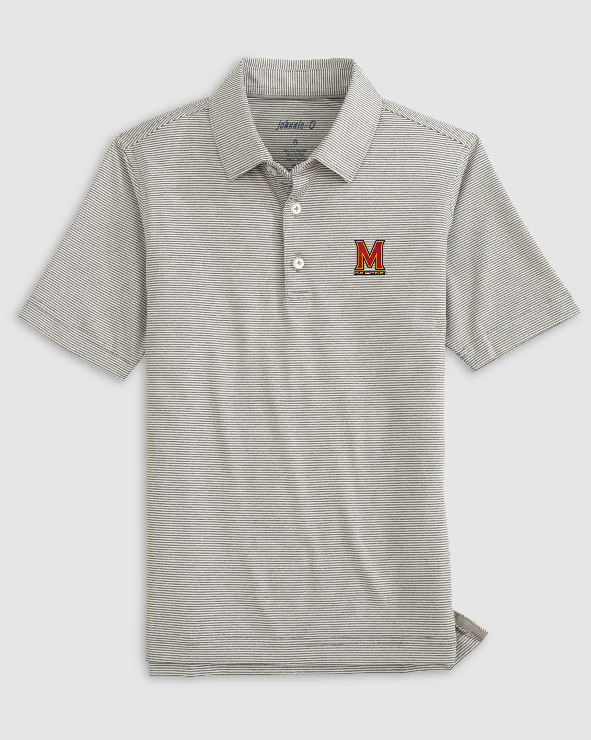 Maryland Lyndonn Jr. Striped Jersey Performance Polo