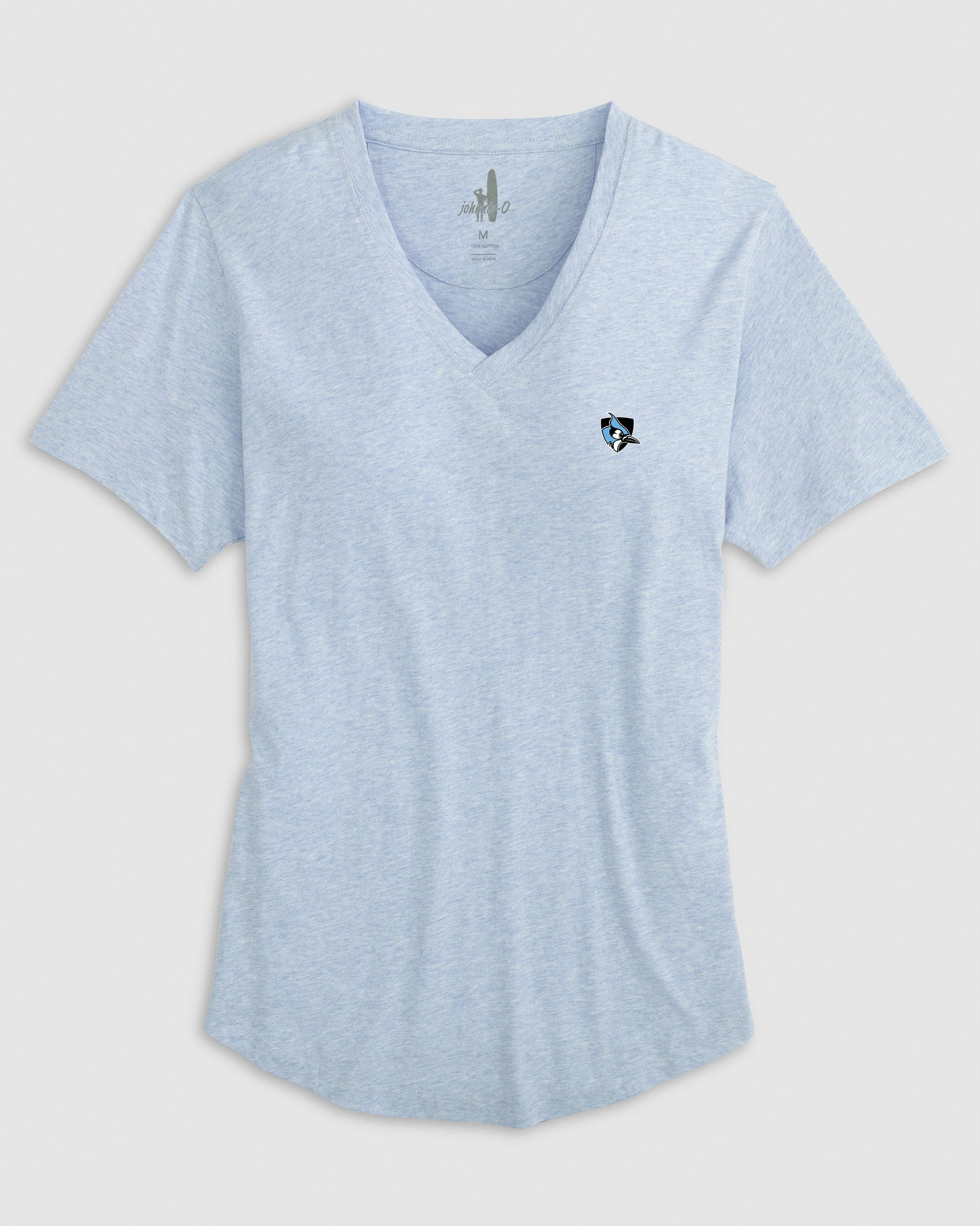 Johns Hopkins V-Neck T-Shirt- Athletic Logo