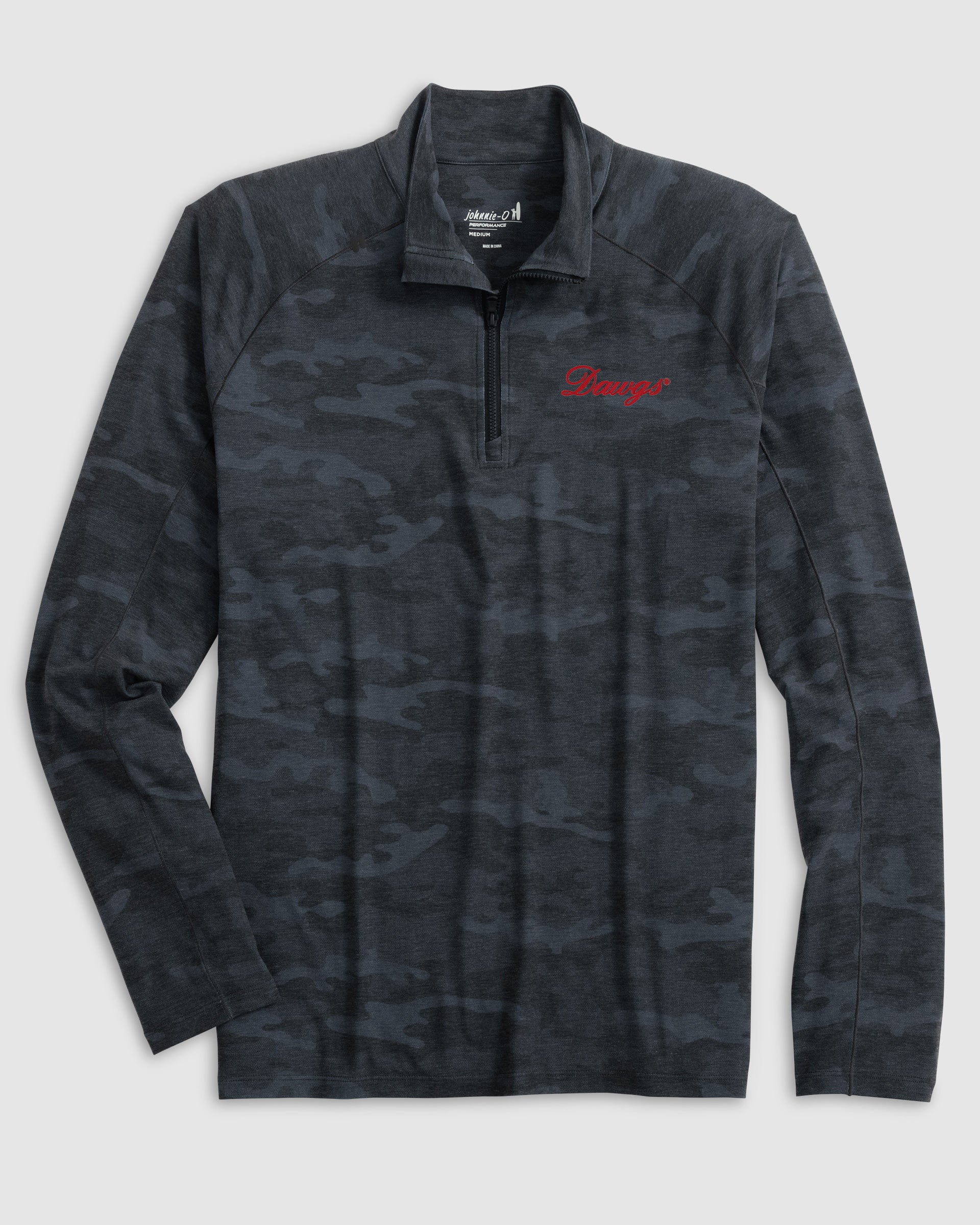 Georgia Patton Performance Camo 1/4 Zip - Script Logo