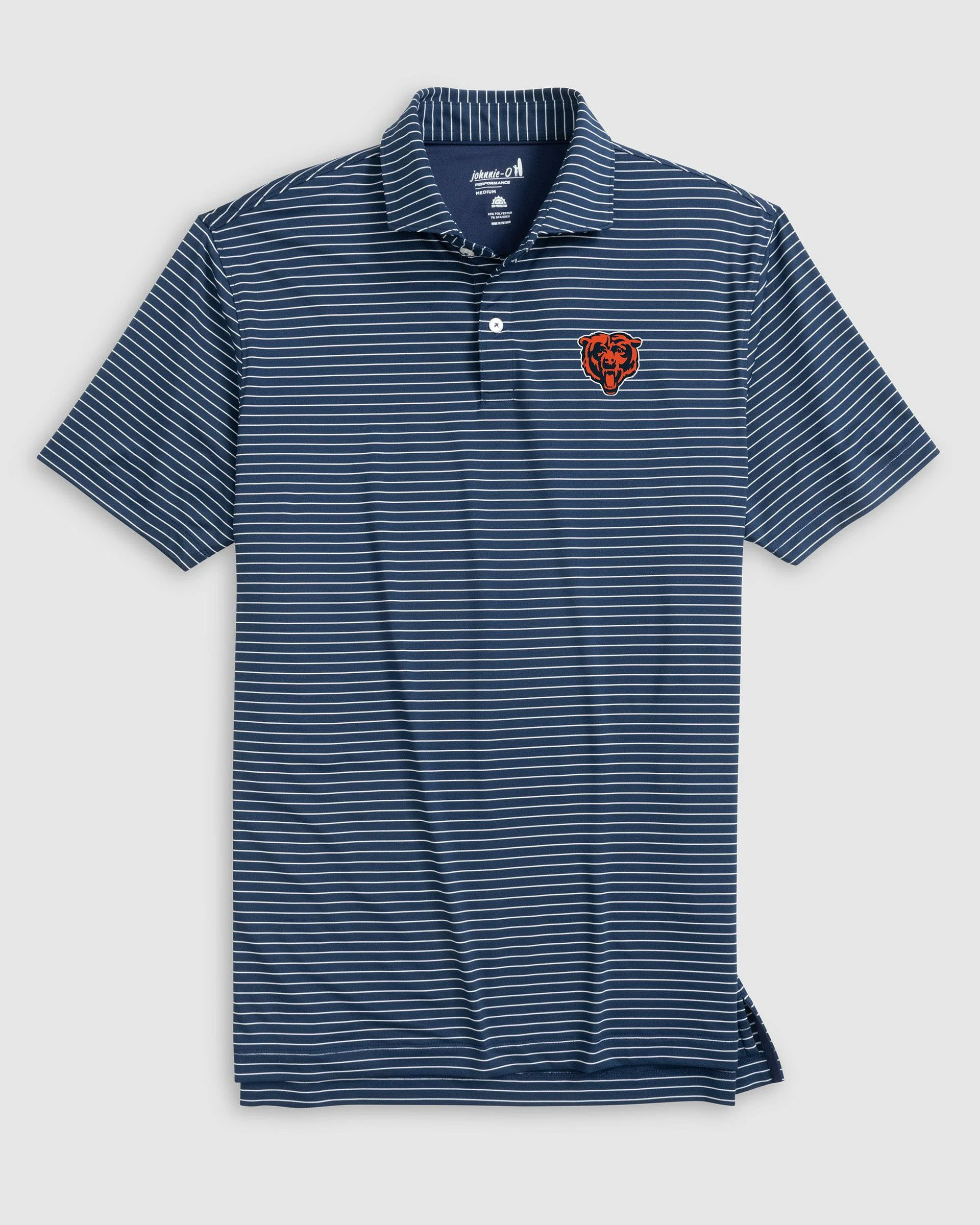 Chicago Bears Beau Striped Performance Jersey Polo